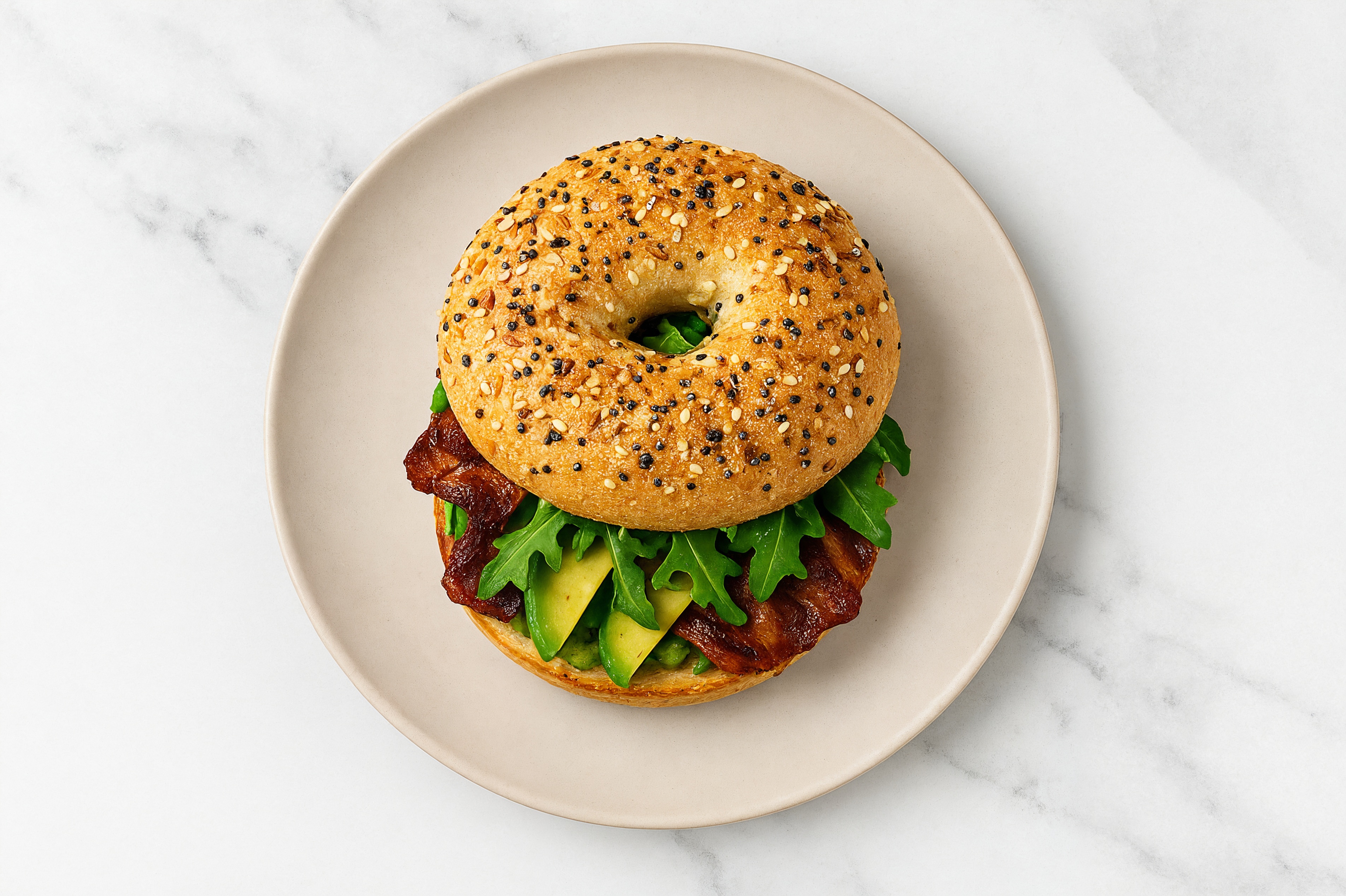 Bacon Avocado Everything 'Bae Goal' Sandwich