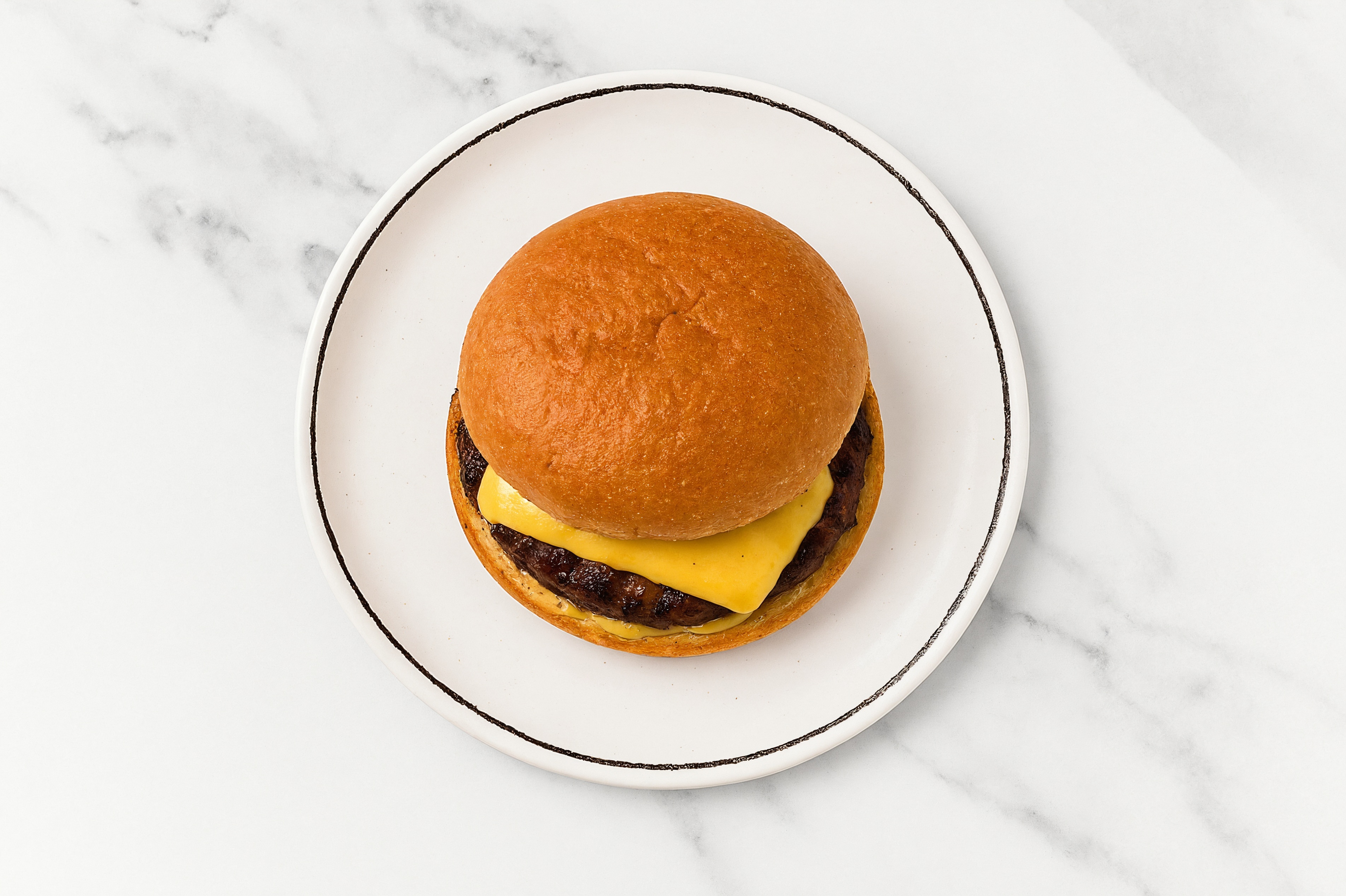 Gouda Wagyu Beef Burger on GF Bun with Honey Mustard