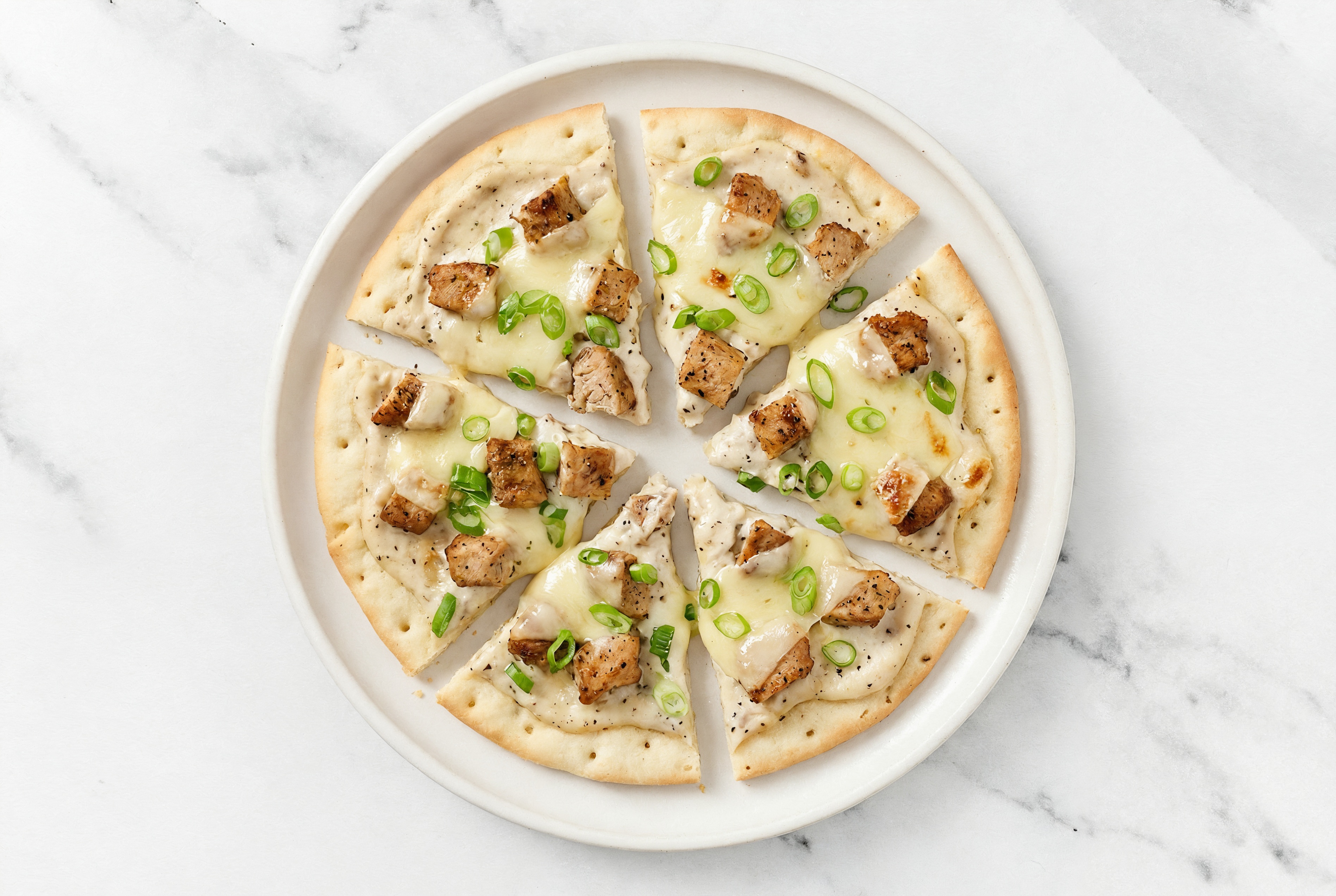 Umami Truffle Pepper Turkey Pizza with Mild Havarti + Fresh Scallions