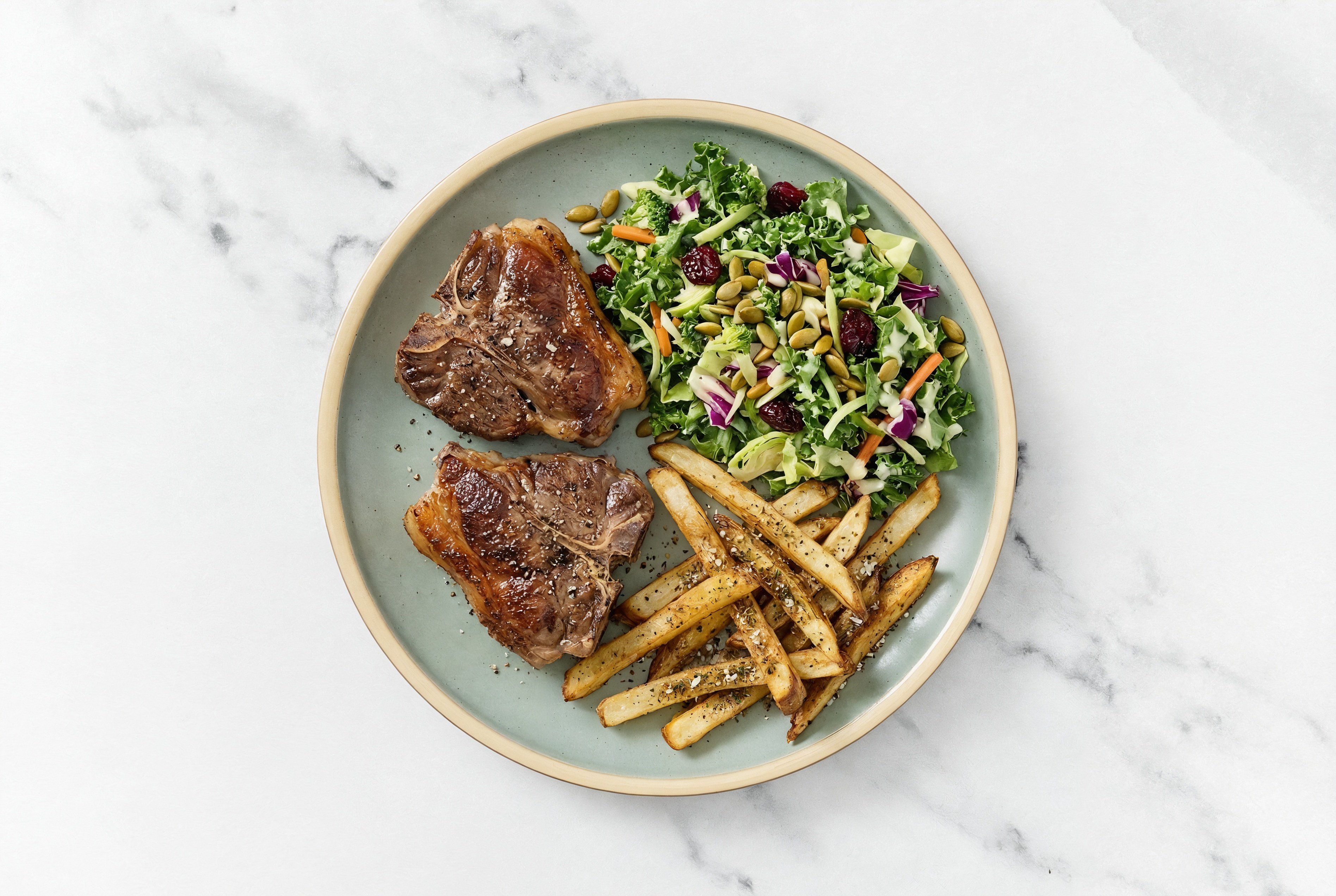 Herby Za'atar Lamb Loin Chops with Sweet Kale Salad Kit