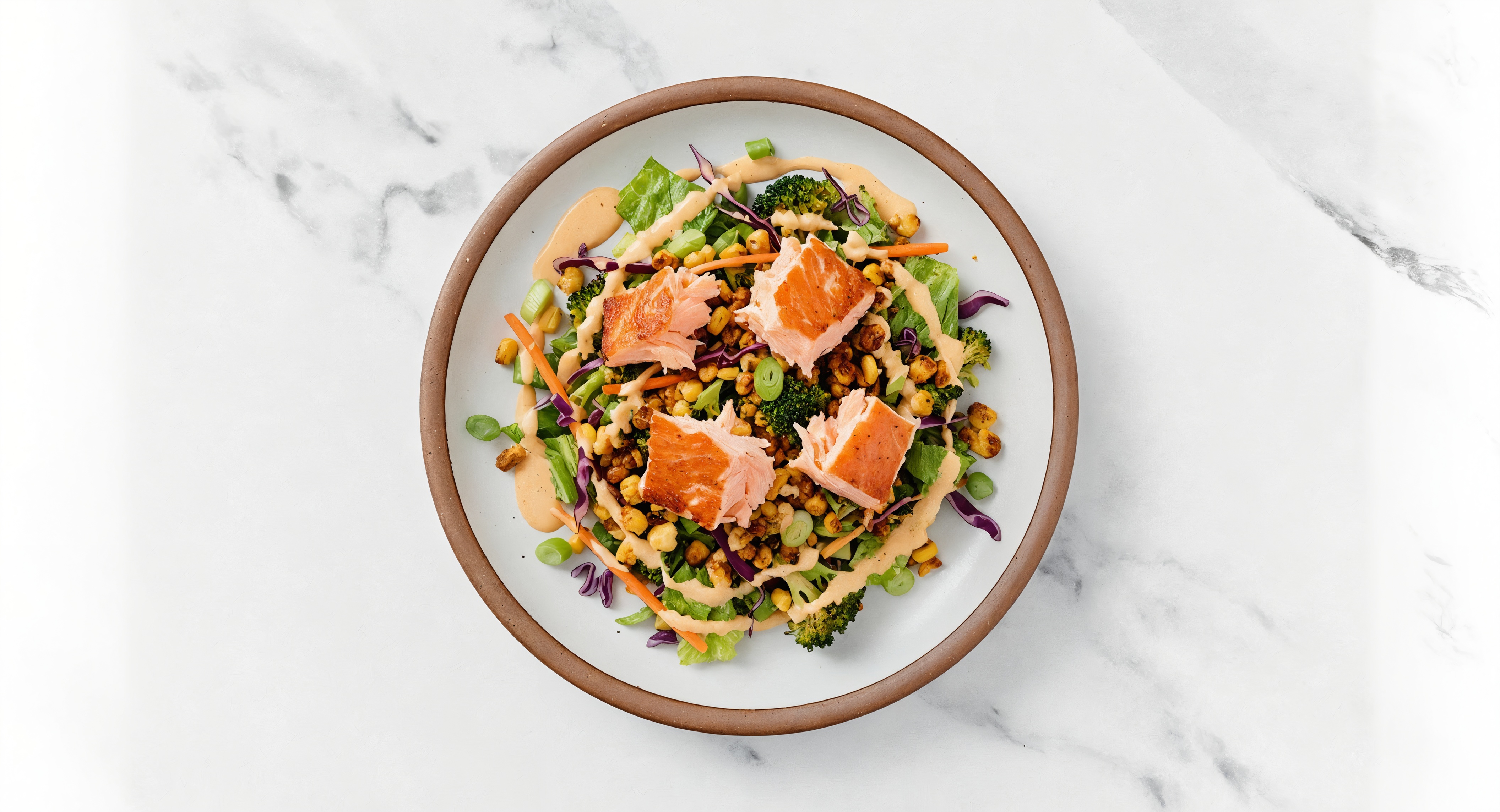 Street Corn Salmon Chopped Salad