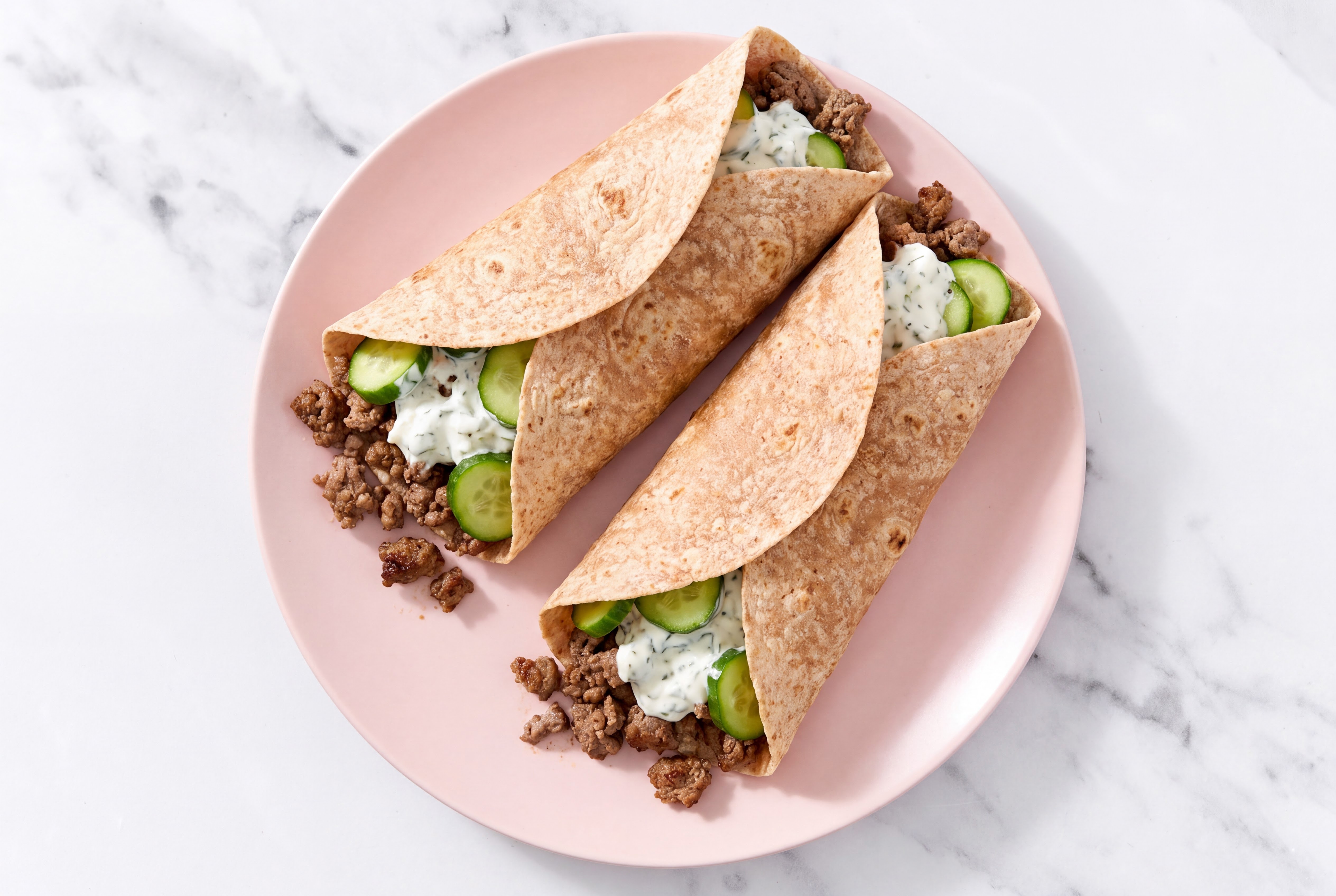Tzatziki Ground 93/7 Lean Beef Wrap