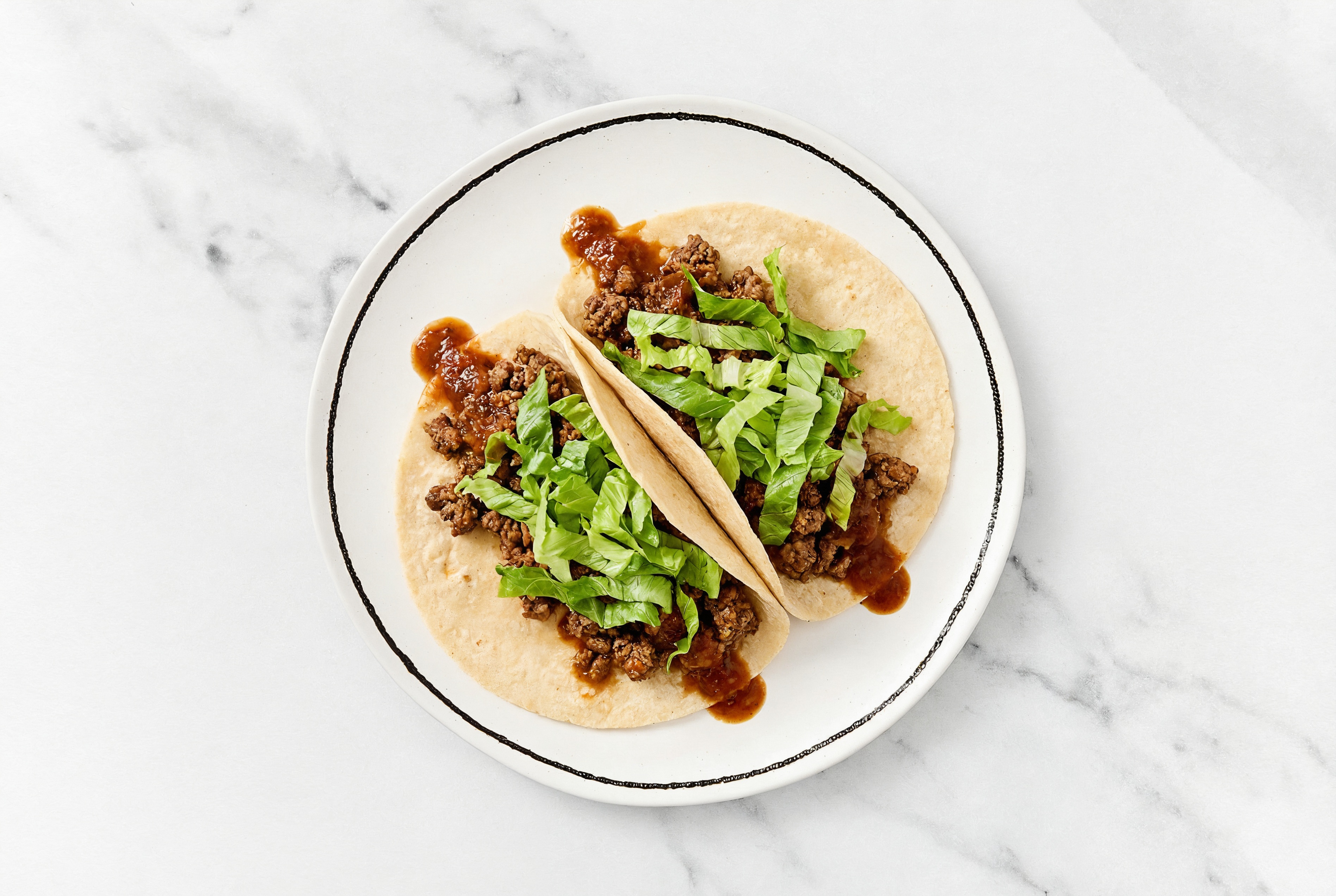 Herby Saucy Beef Tacos