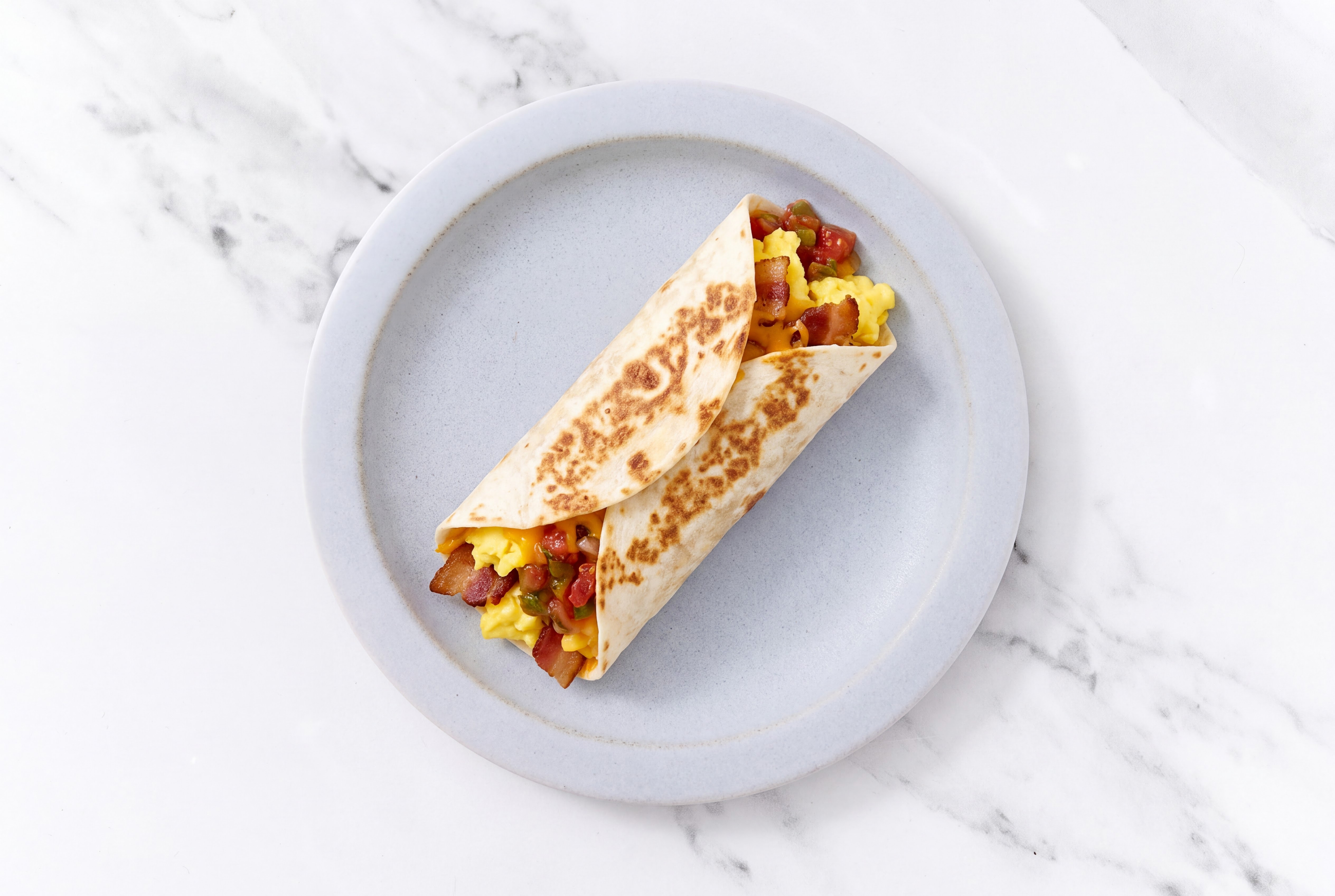 Bacon + Cheddar Breakfast Burrito