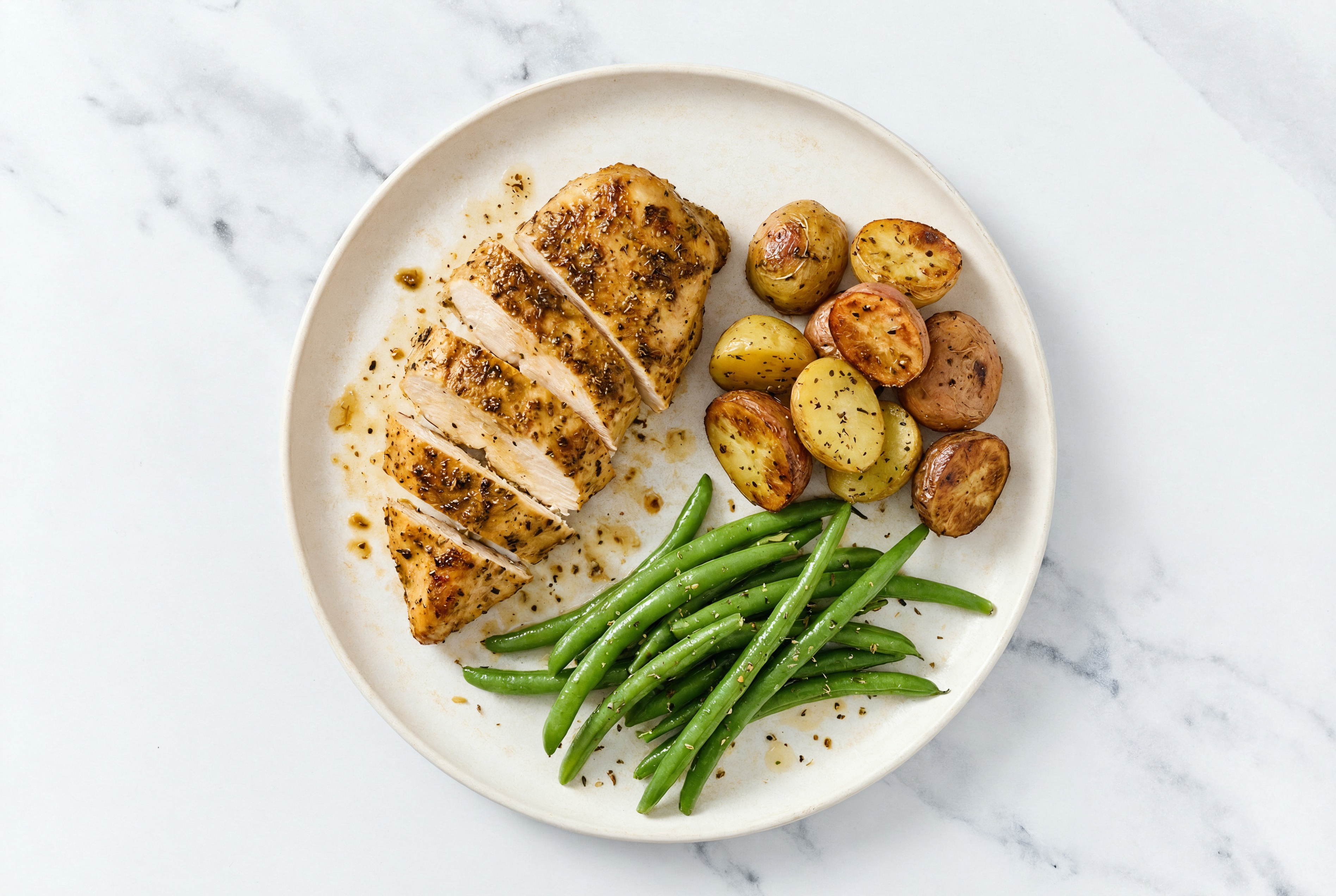 Better-than-TV Dinner with Chicken + Green Beans