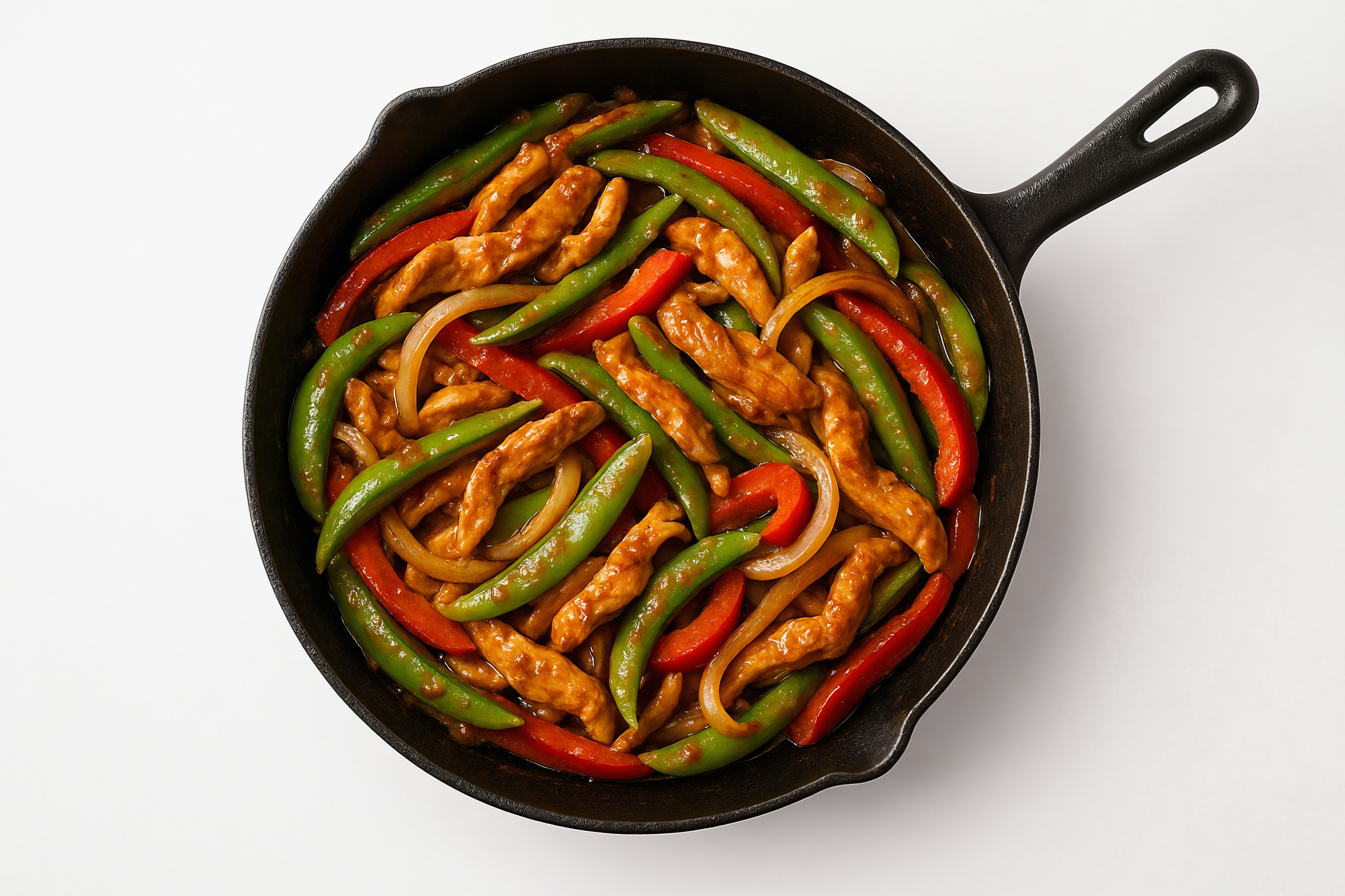 Thai Peanut Chicken Stir-Fry with Snap Peas & Peppers