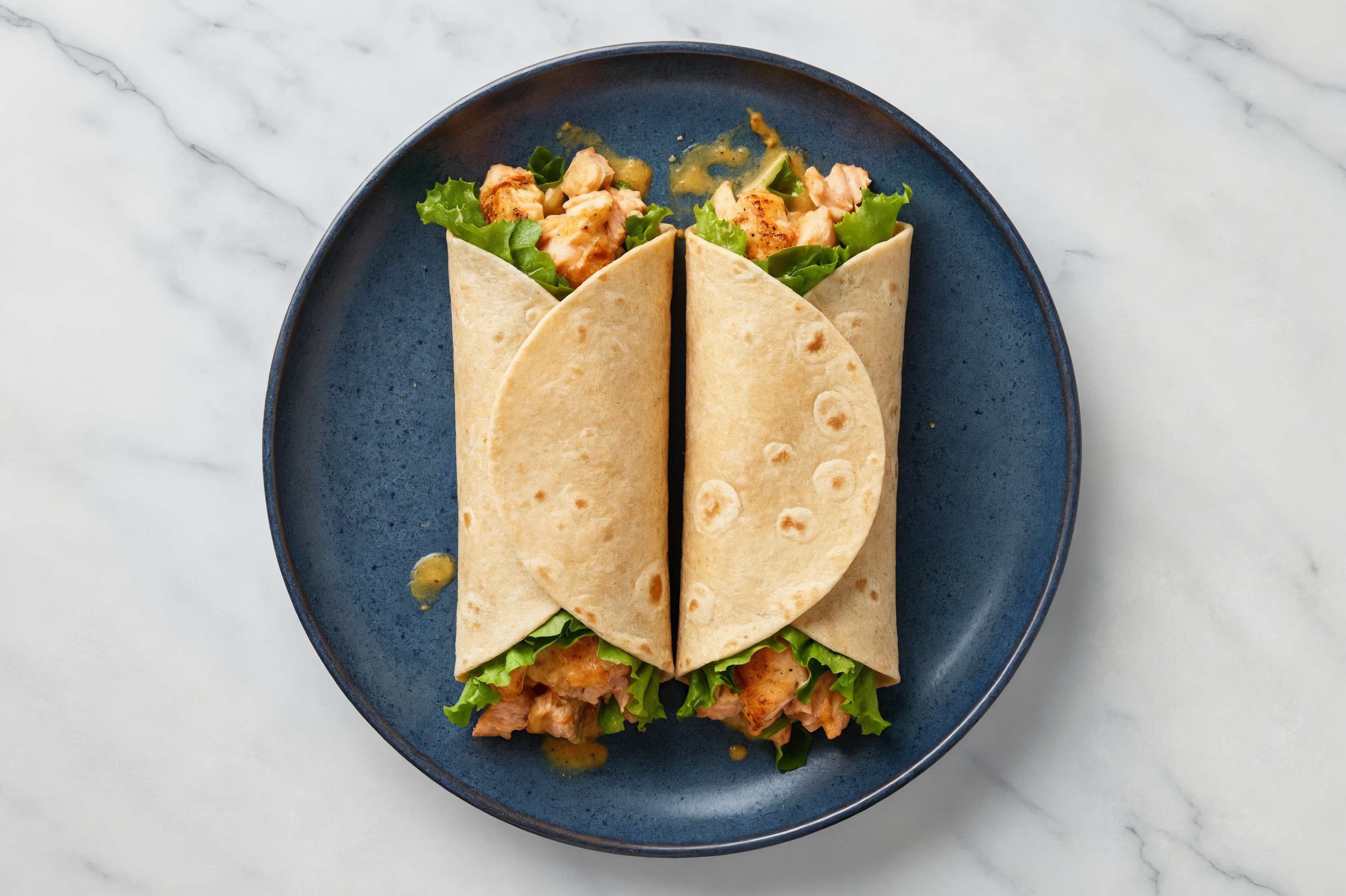 2-Minute Curry Salmon Salad Wrap