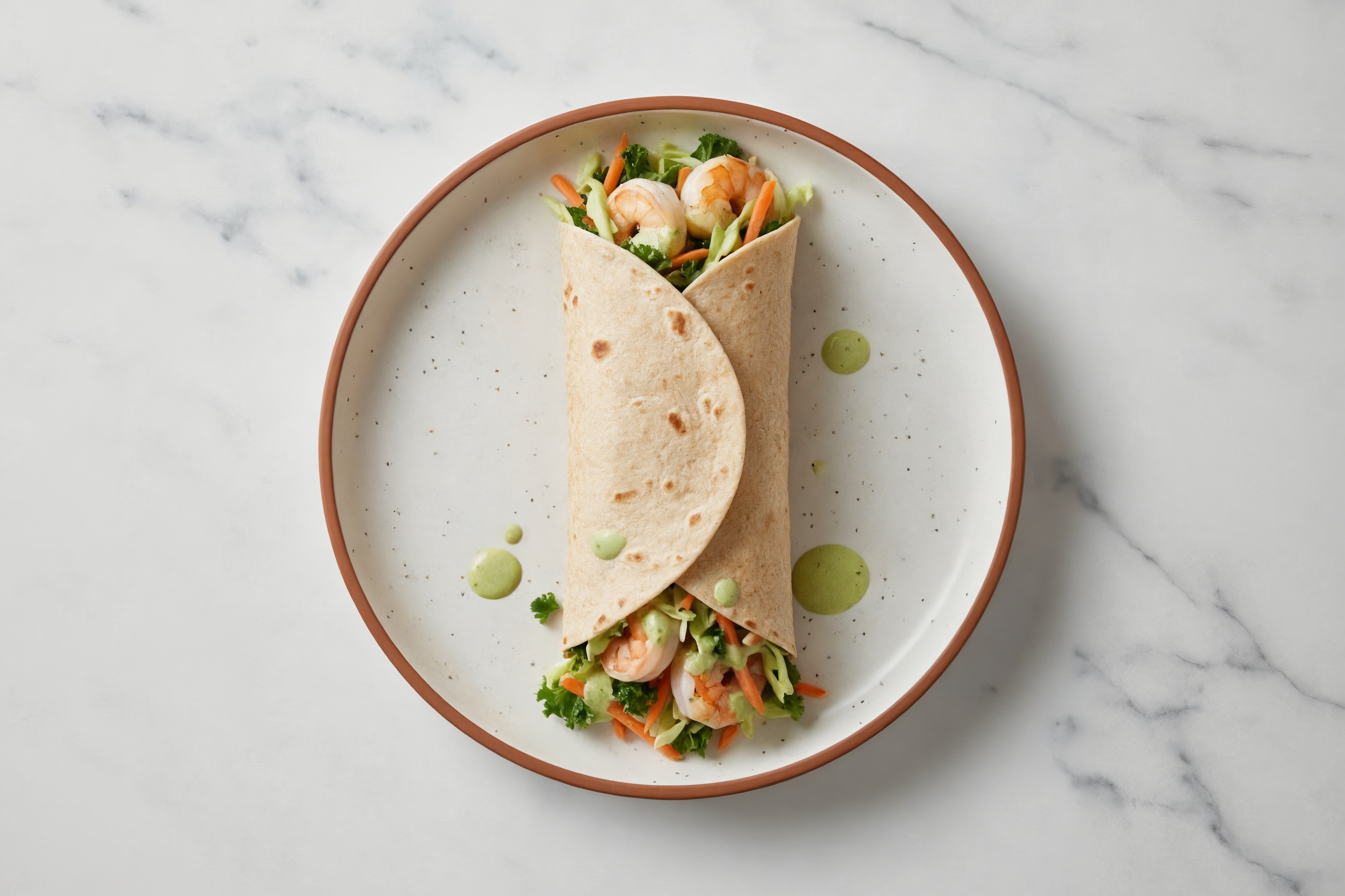 Shrimp Green Goddess Wraps