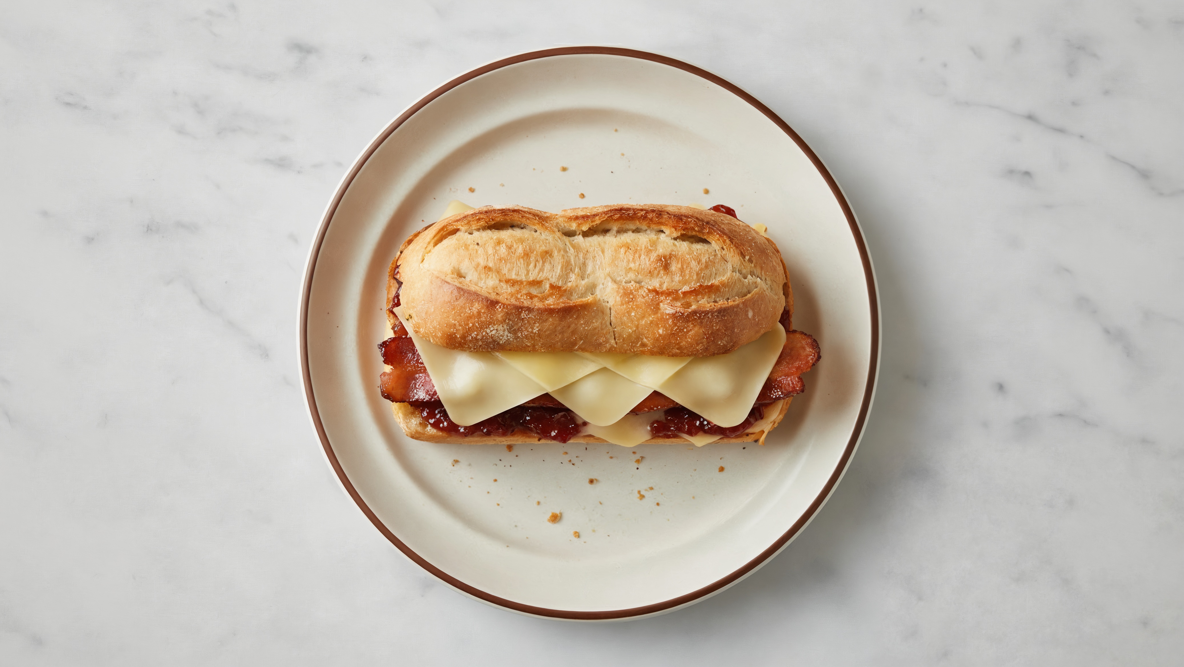 Bacon, Gouda + Strawberry Jam Tartine