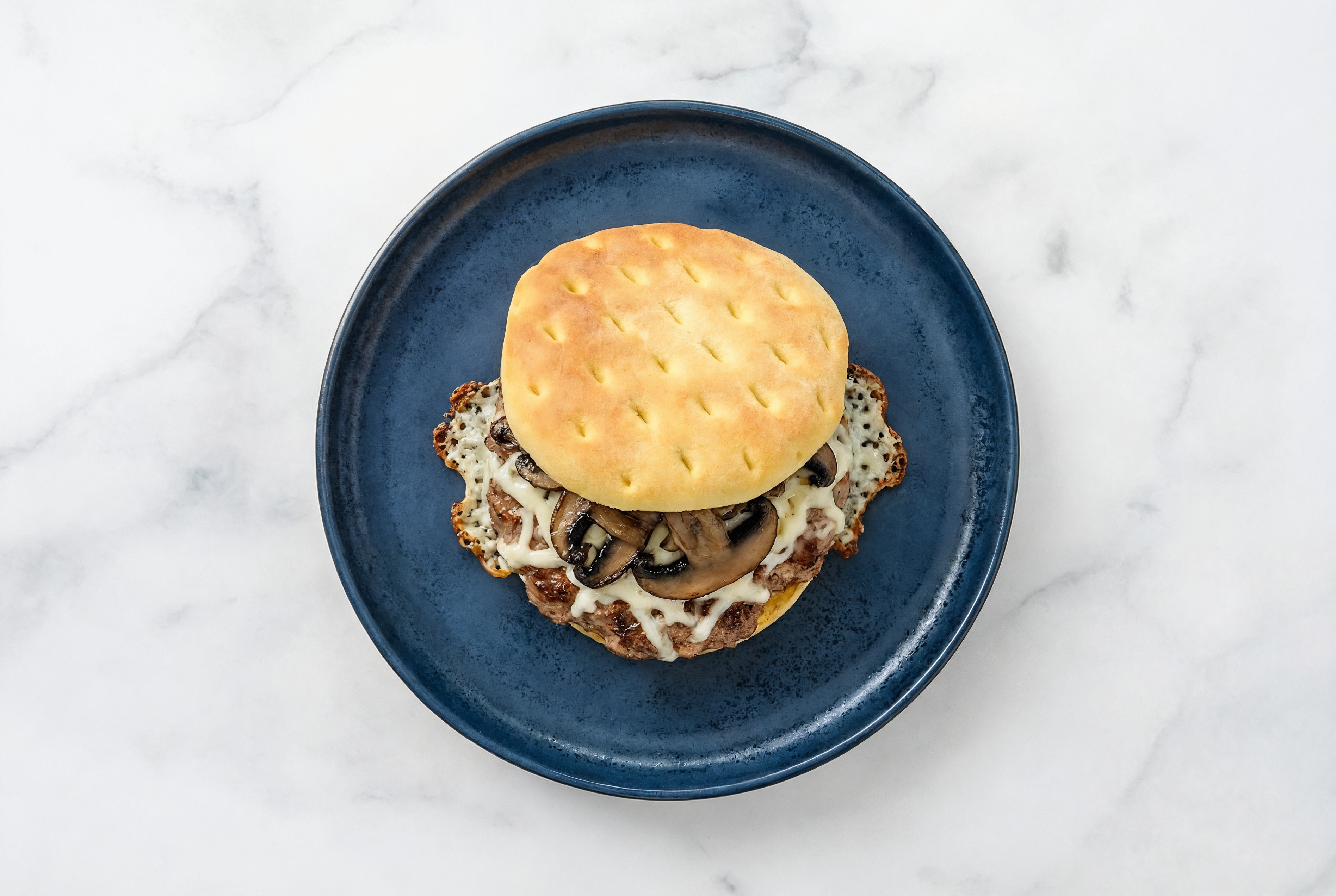 Shroomed Up Cheeseburger with Wagyu Beef Patties