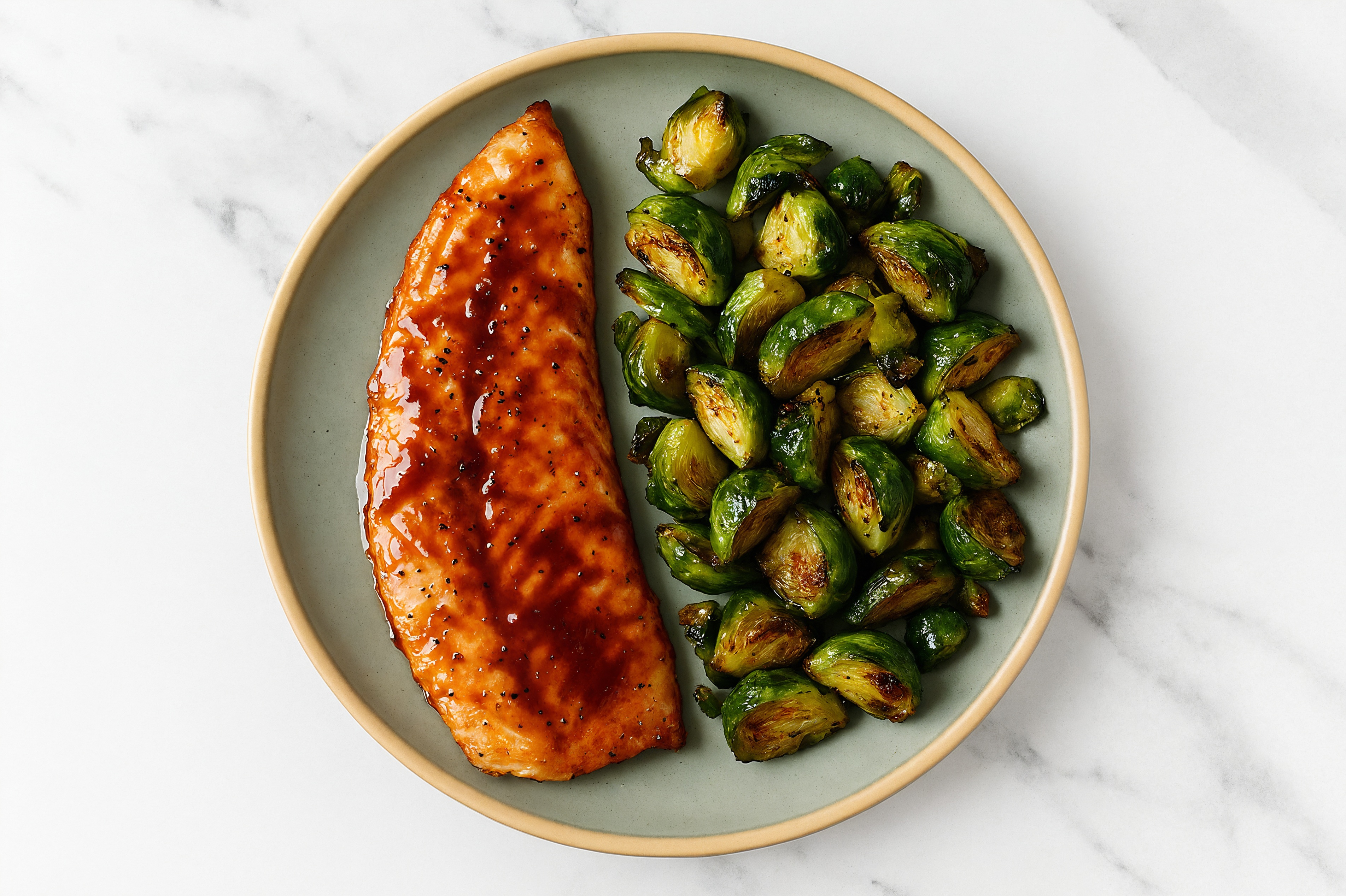Teriyaki Sheet Pan Trout & Brussels Sprouts