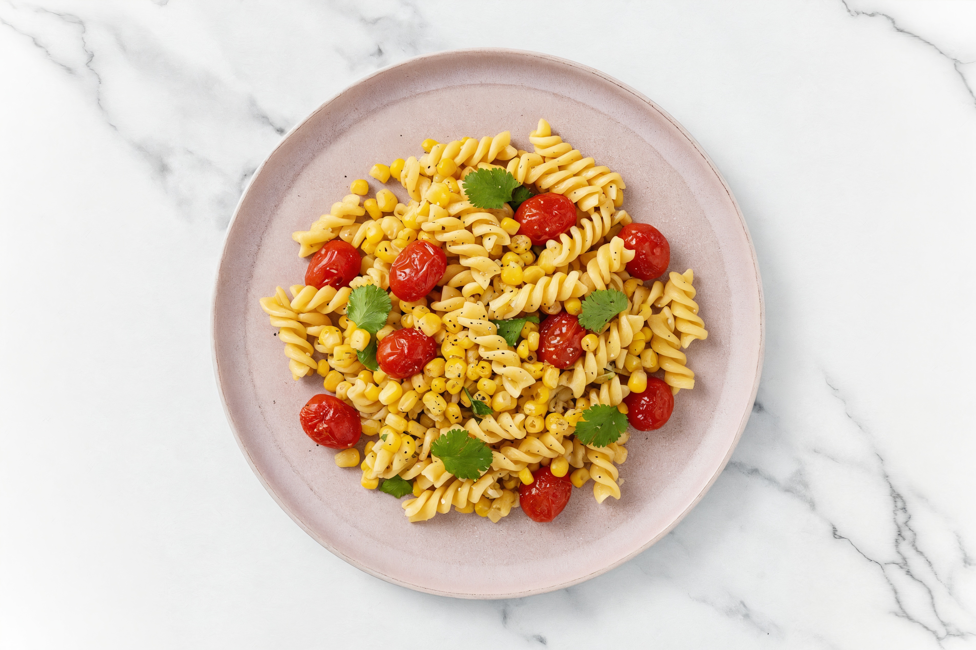 Summery Tomato + Corn Fusilli