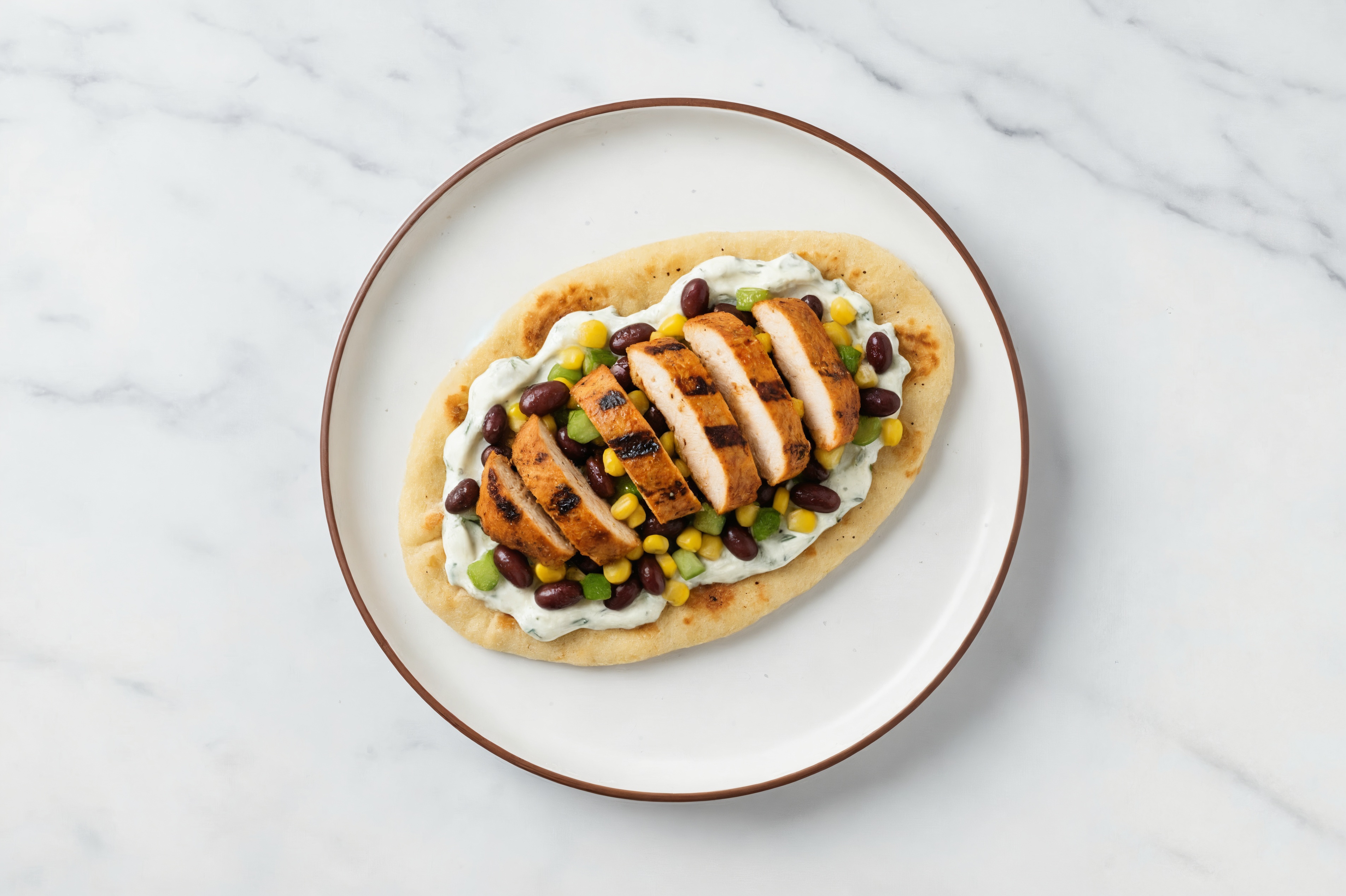 Blackened Chicken Tzatziki Flatbread