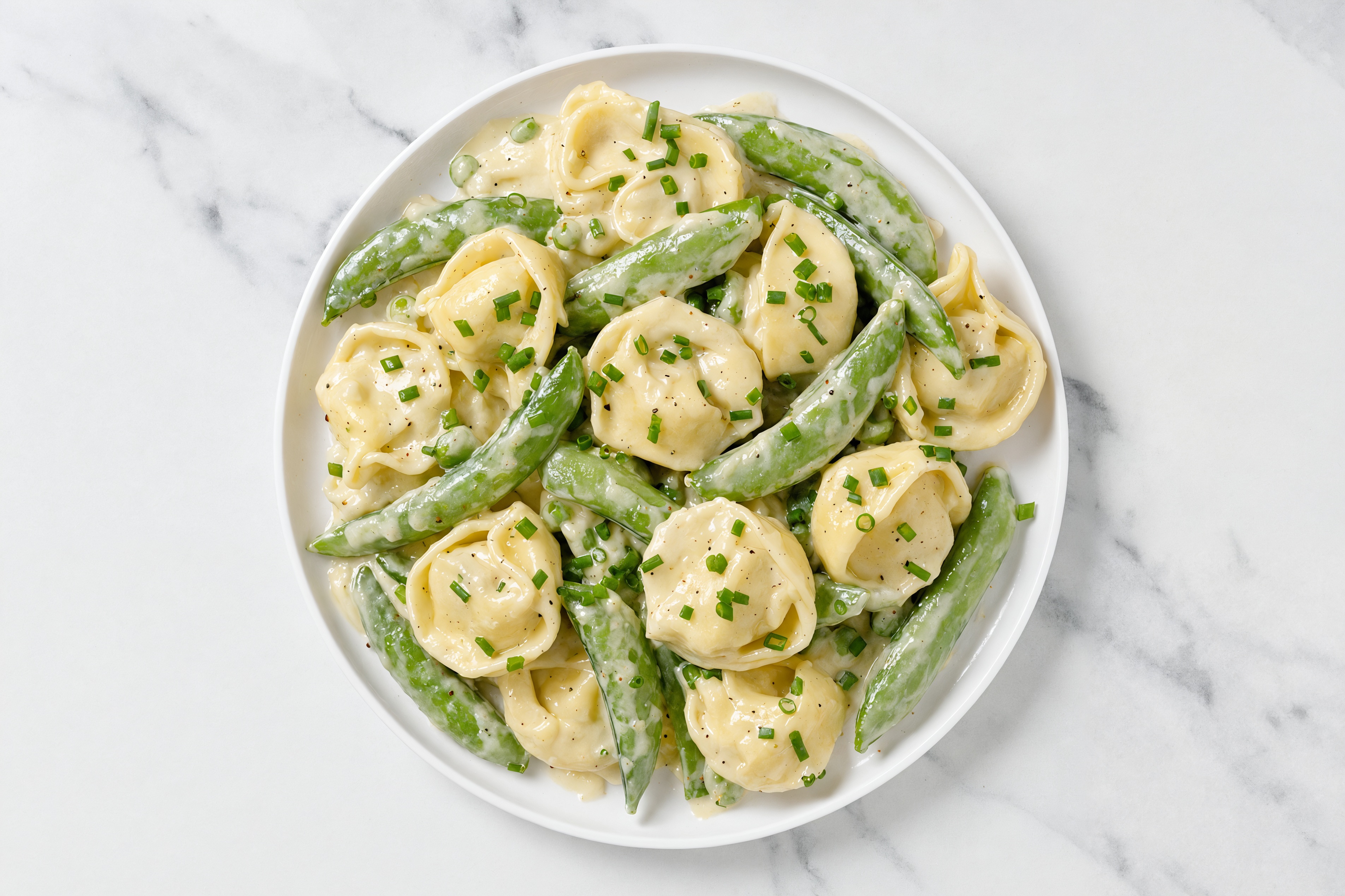 Creamy Parmesan + Snap Pea Tortelloni