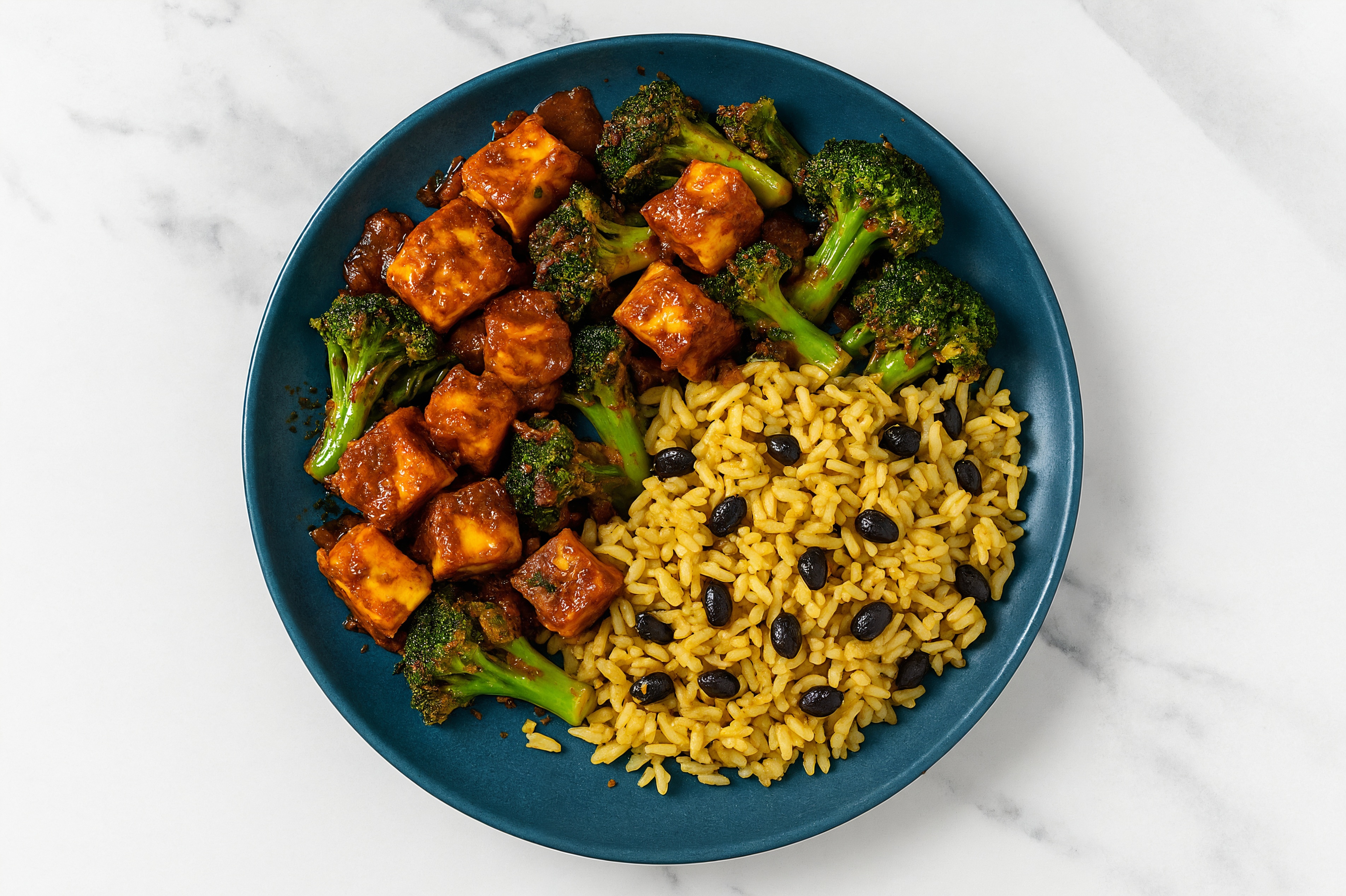 Tandoori Paneer with Rice with Beans Broccoli