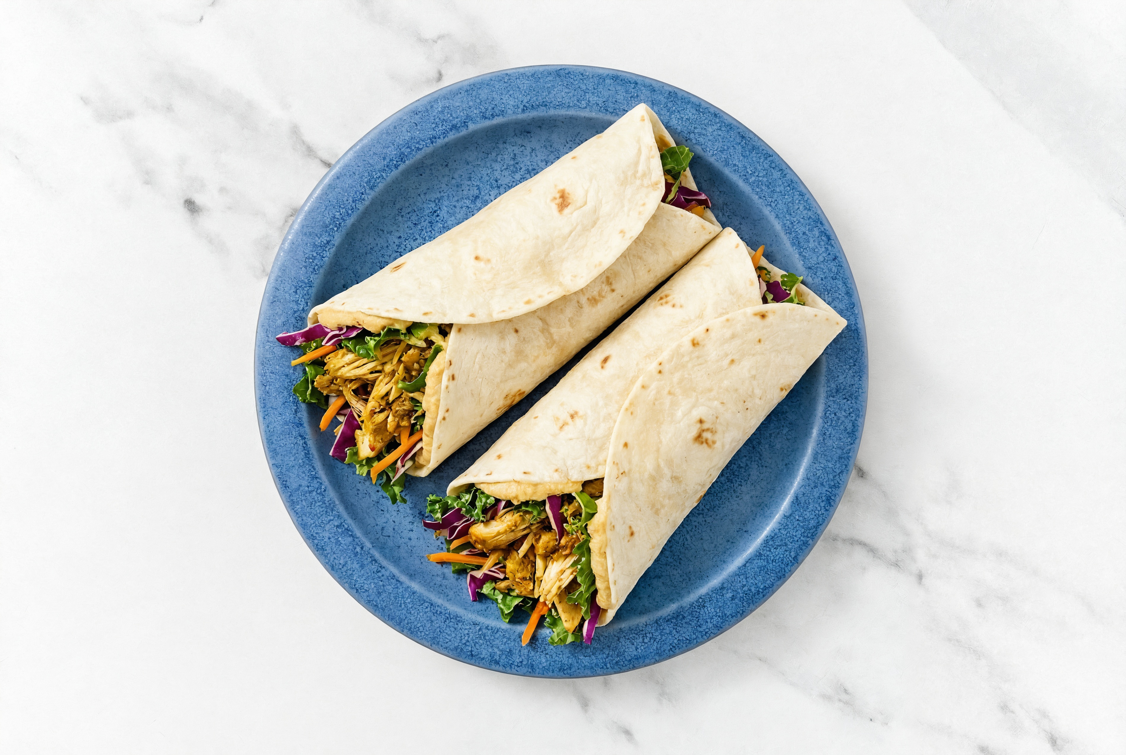 Shawarma Chicken + Lemony French Onion Hummus Wraps