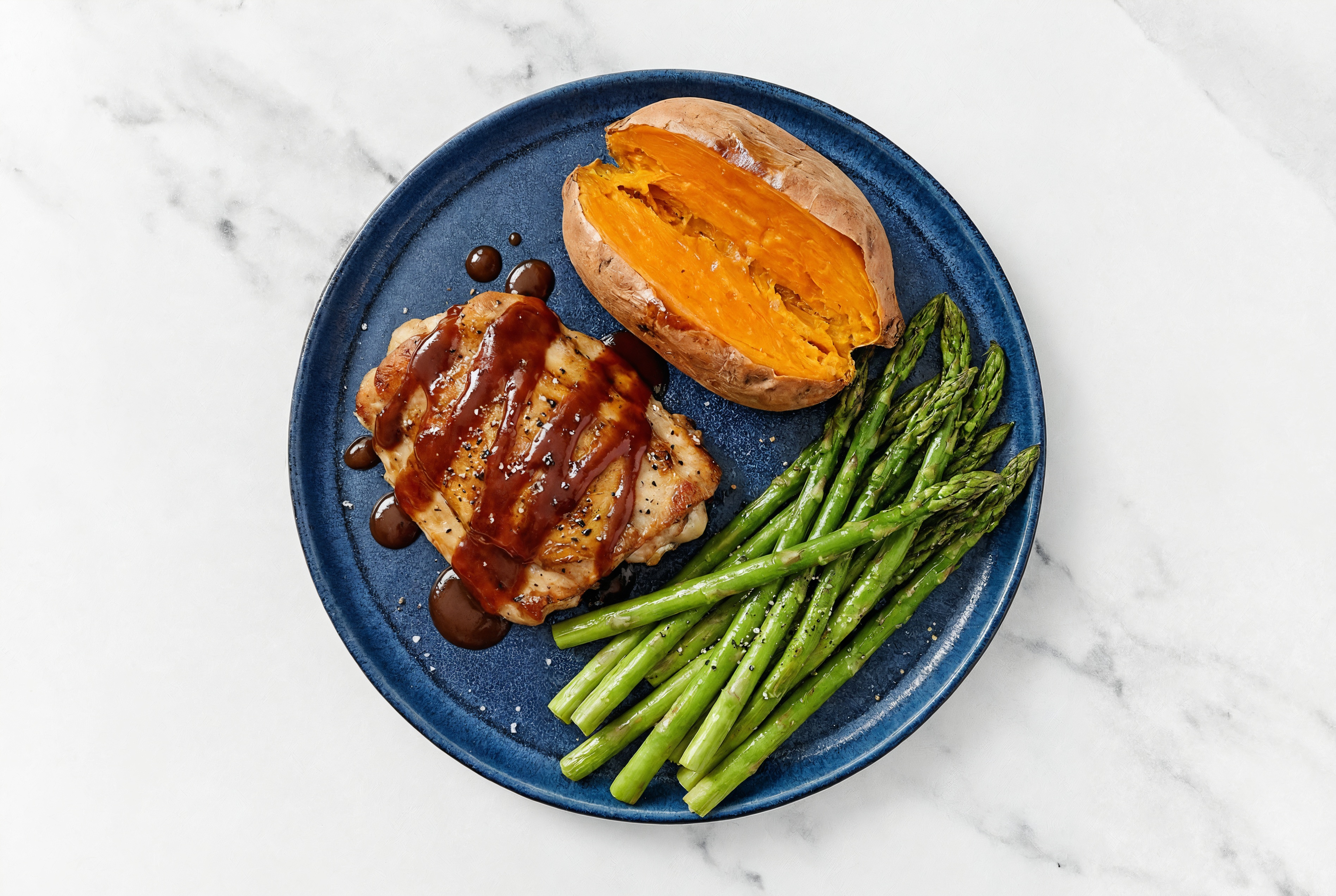 BBQ Chicken + Asparagus Spears with Original BBQ Sauce