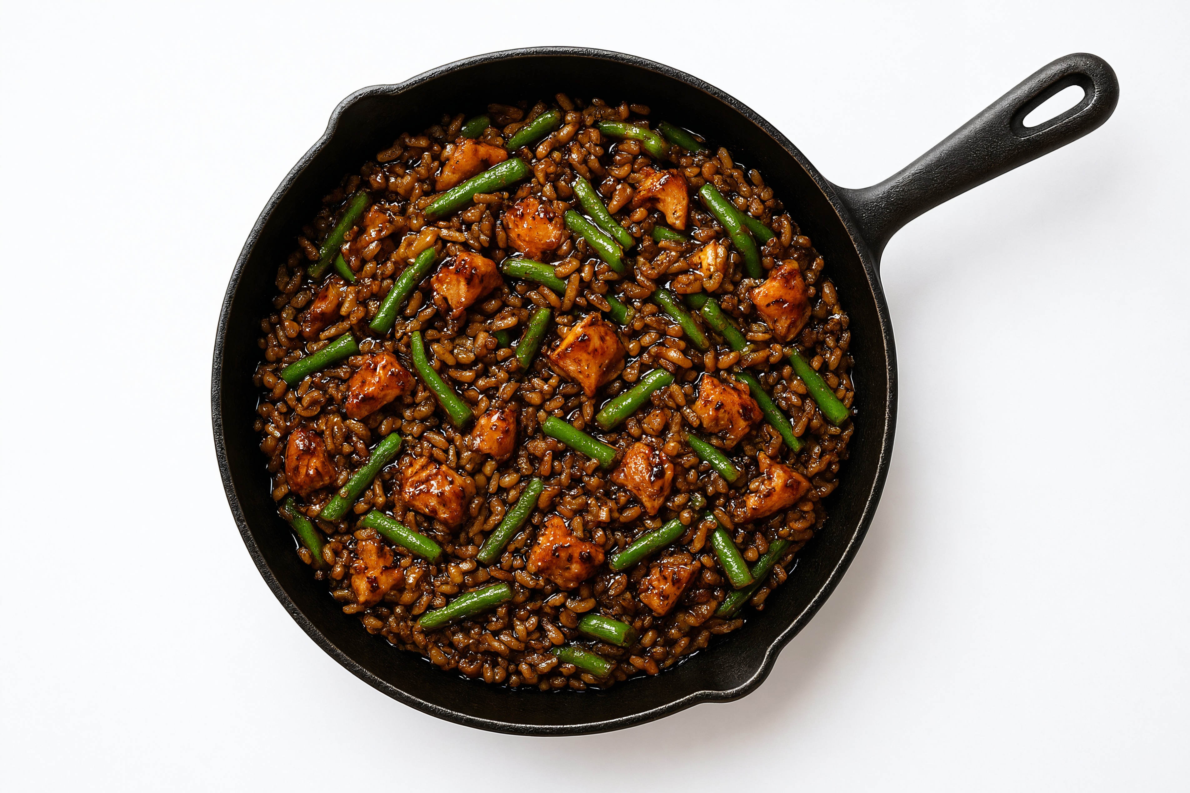 Tangy Pepper Salmon Stir-Fry with Green Beans over Quinoa