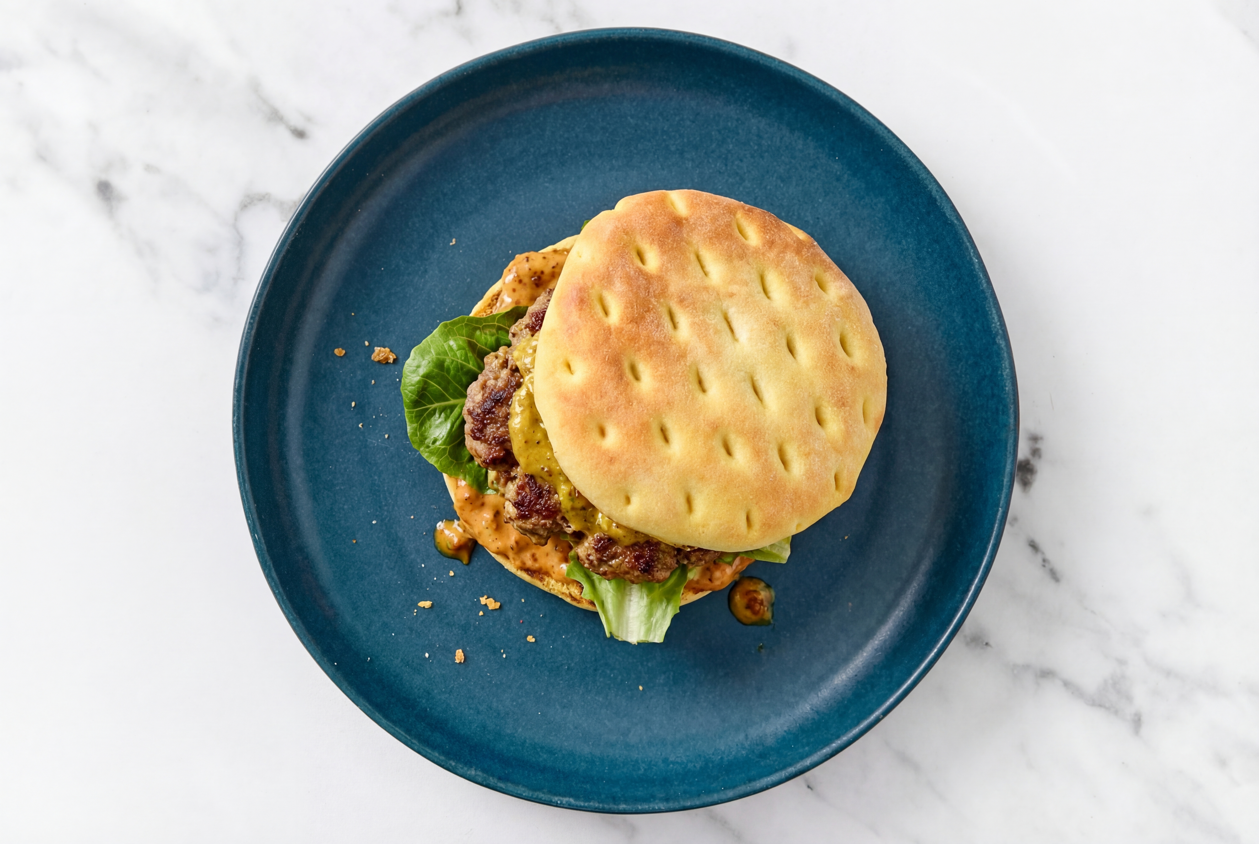 Tandoori Mexican-Style Ground Beef Burger with BBQ Sauce