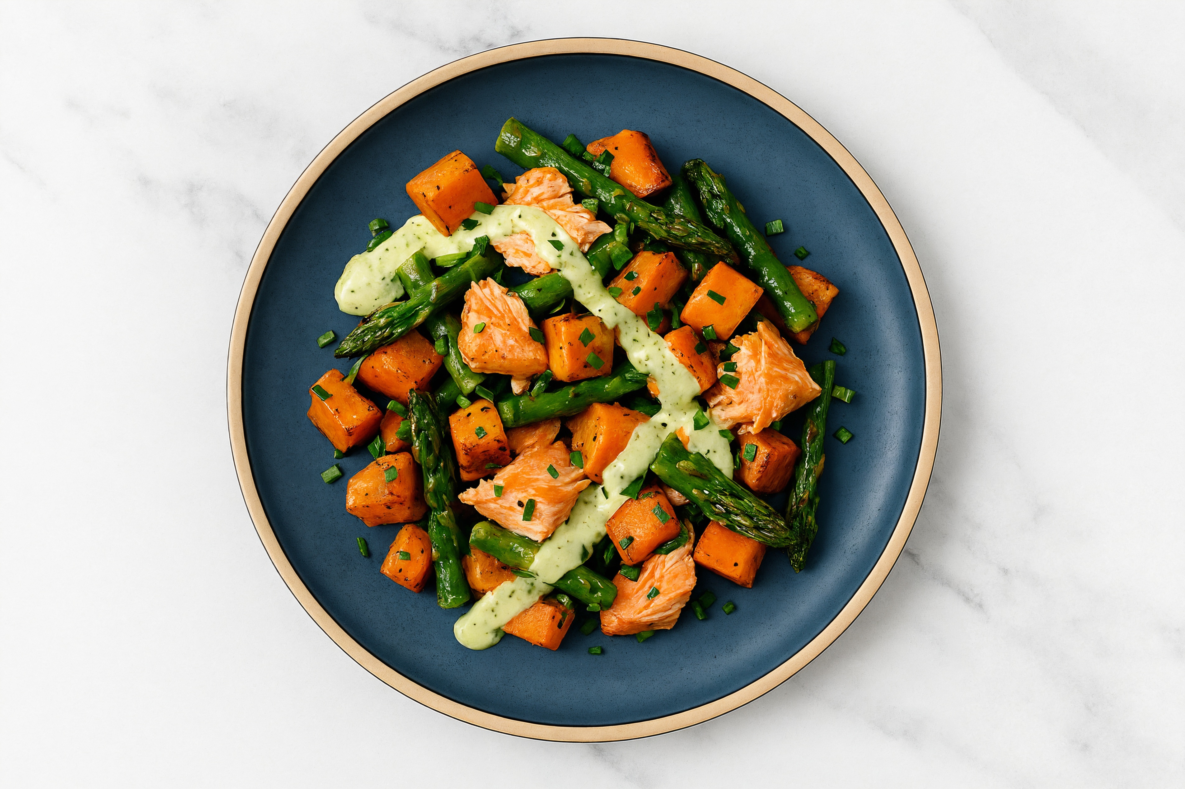 Herby Springy Smoked Salmon Loaded Sweet Potatoes