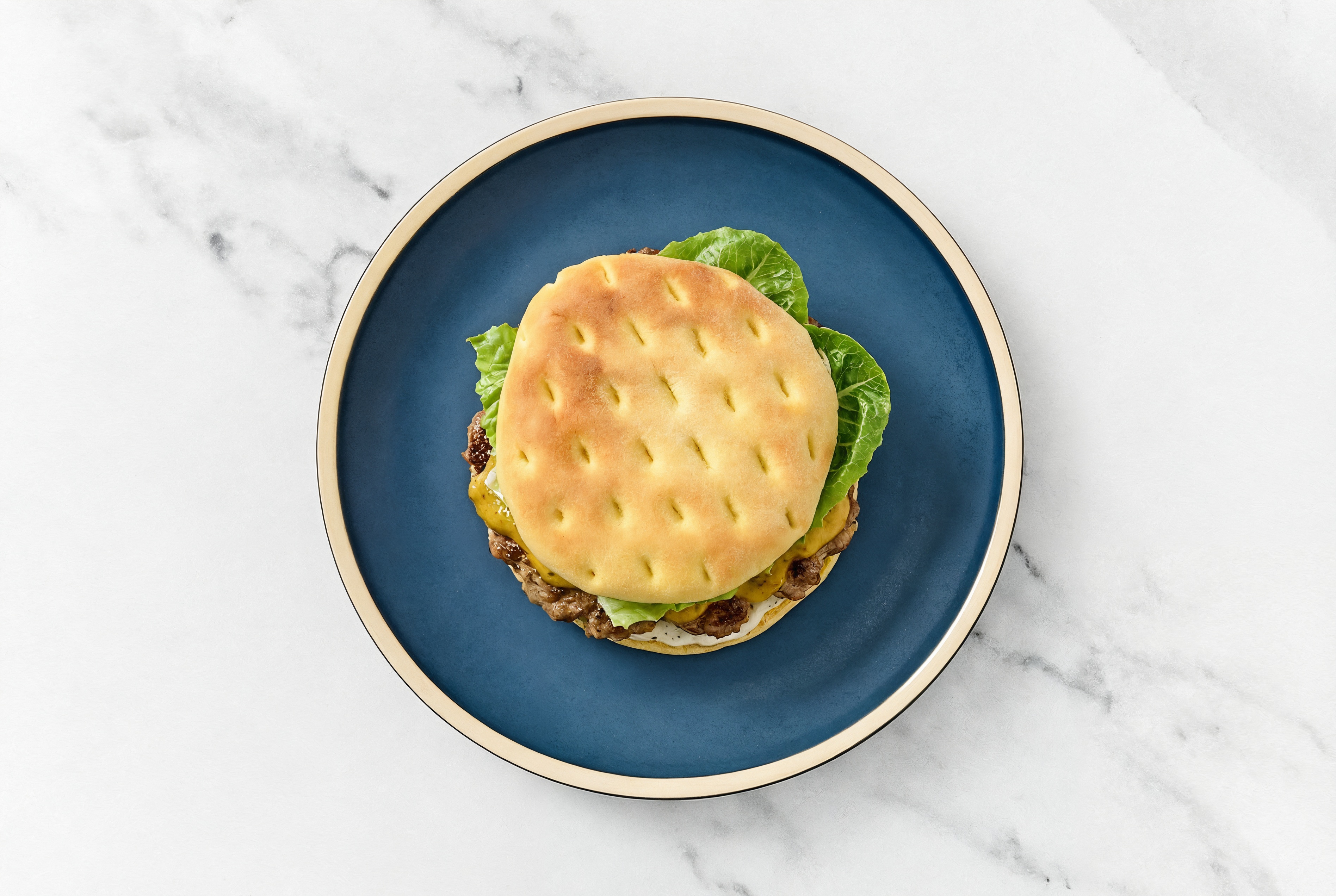Tandoori Mexican-Style Ground Beef Burger with Garlic Sauce