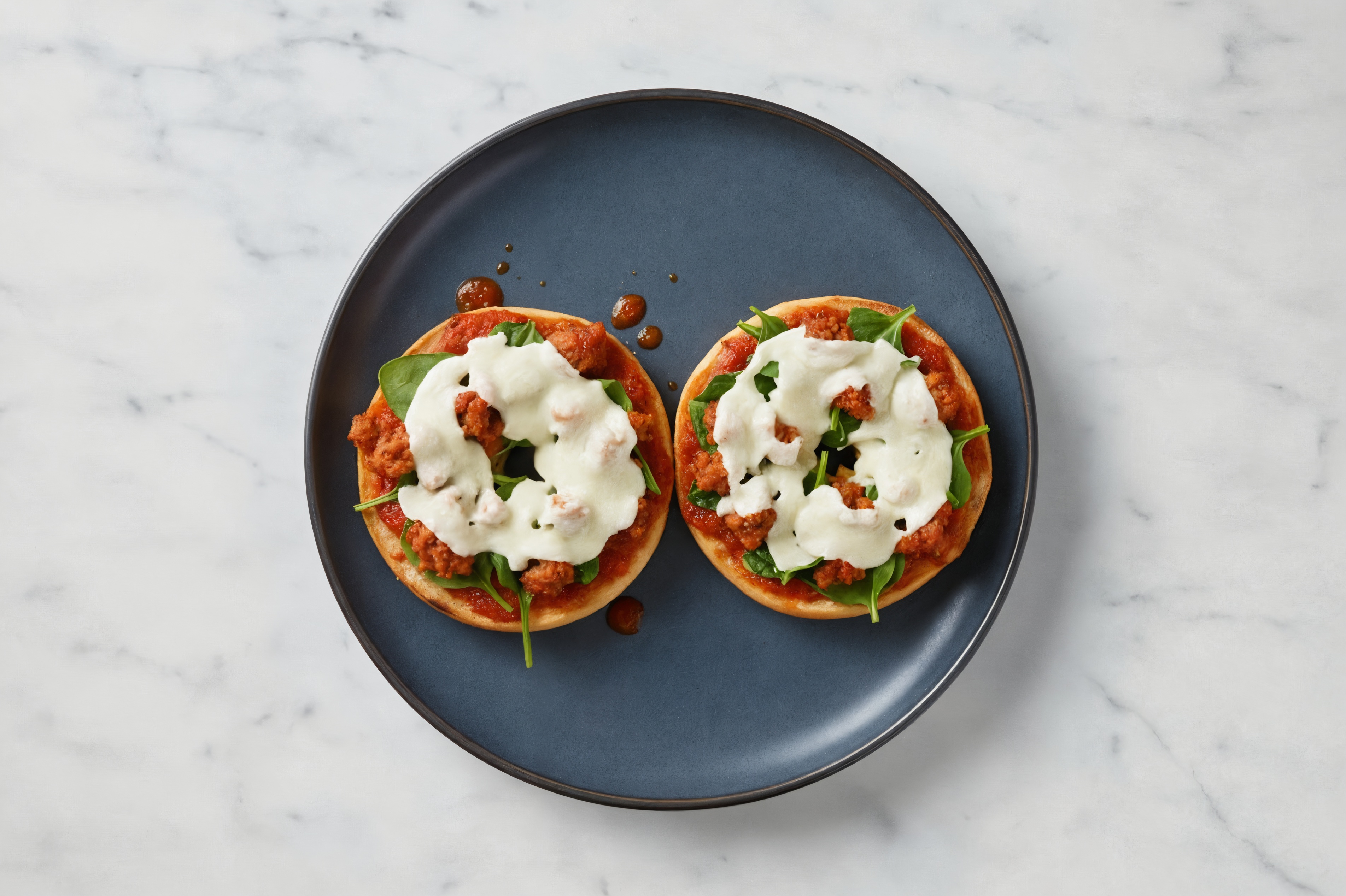 Classic Turkey Sausage + Spinach Pizza Gluten-Free Plain Bagels