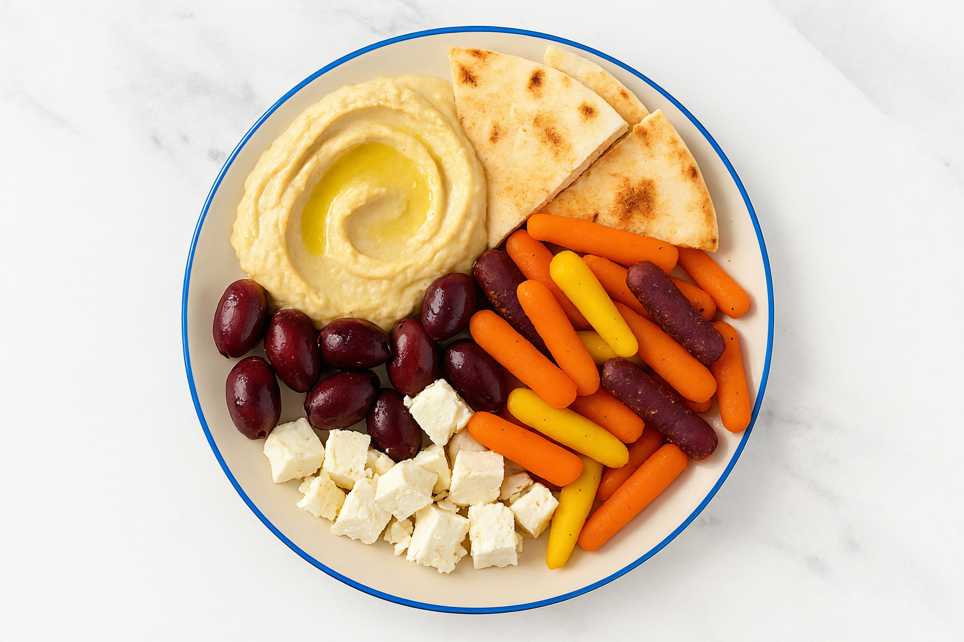  Feta, Garlic Hummus + Olive Oil Sea Salt Mezze