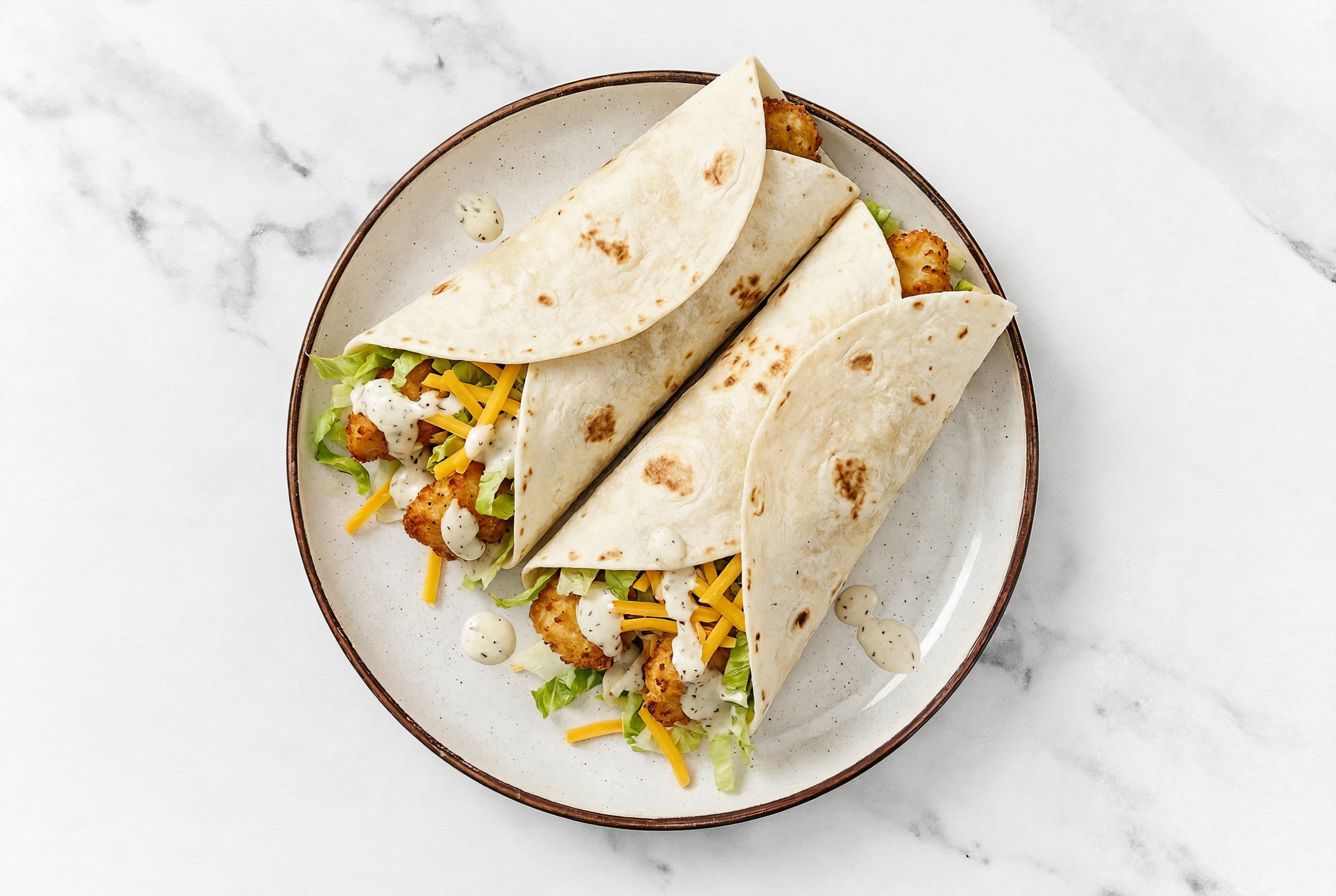 Crispy Ranch Wrap with Sharp Cheddar Bar