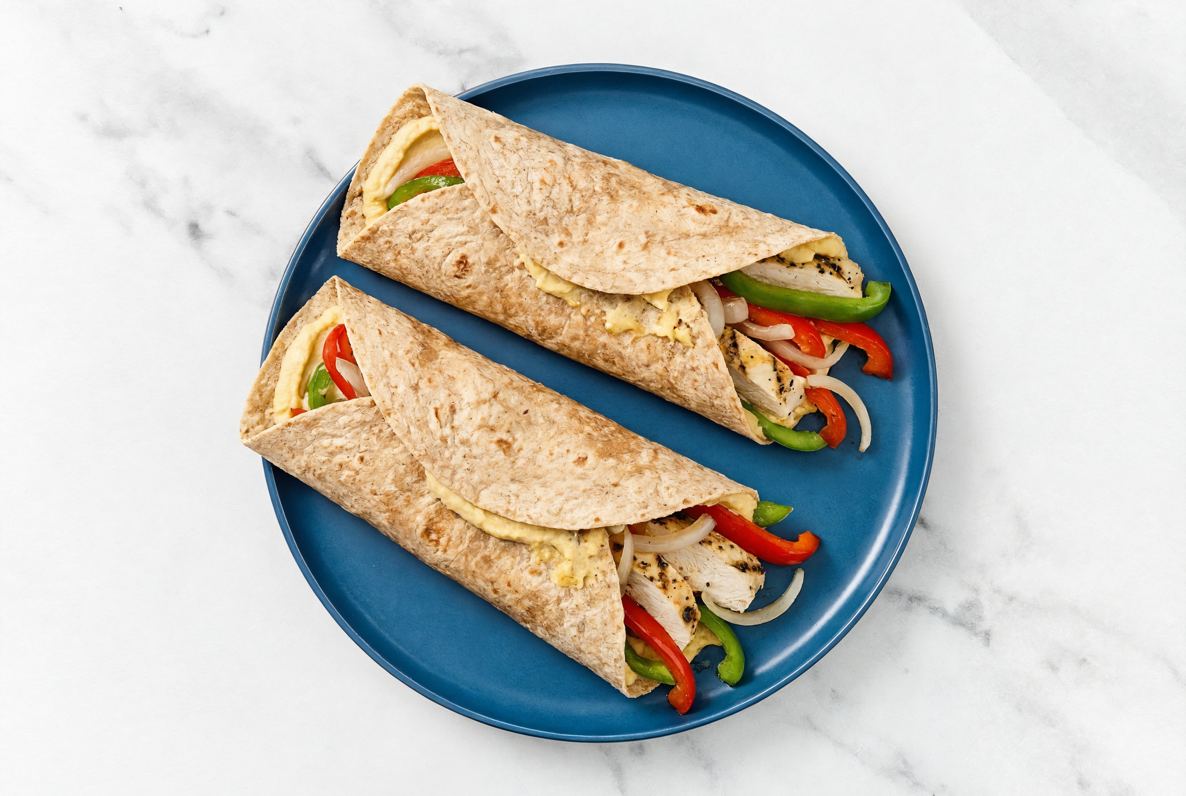 Whole Grain Olive Oil Sea Salt Hummus Seasoned Grilled Chicken Breast Wrap