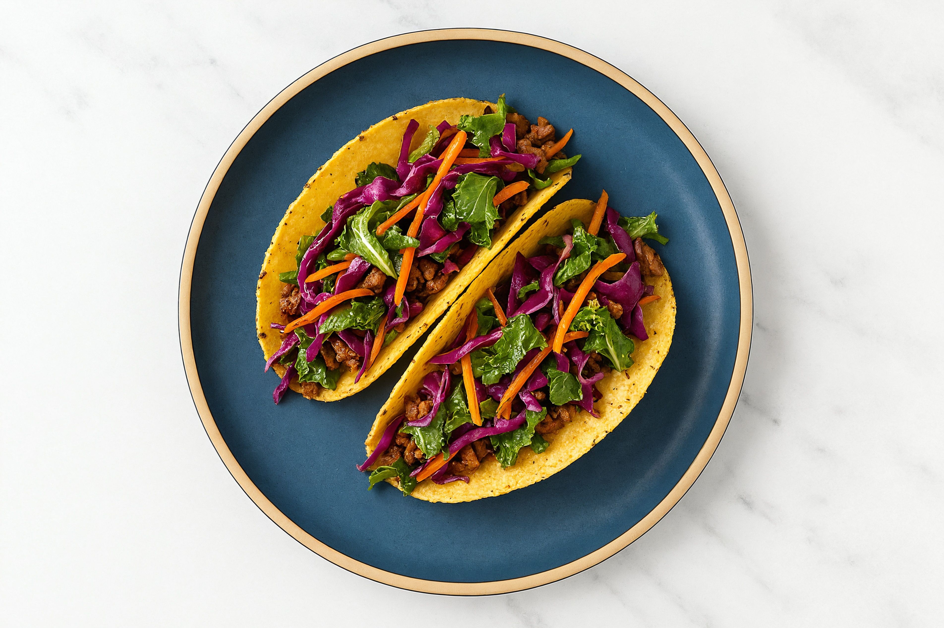 Savory Classic Beef Tacos with Rainbow Slaw
