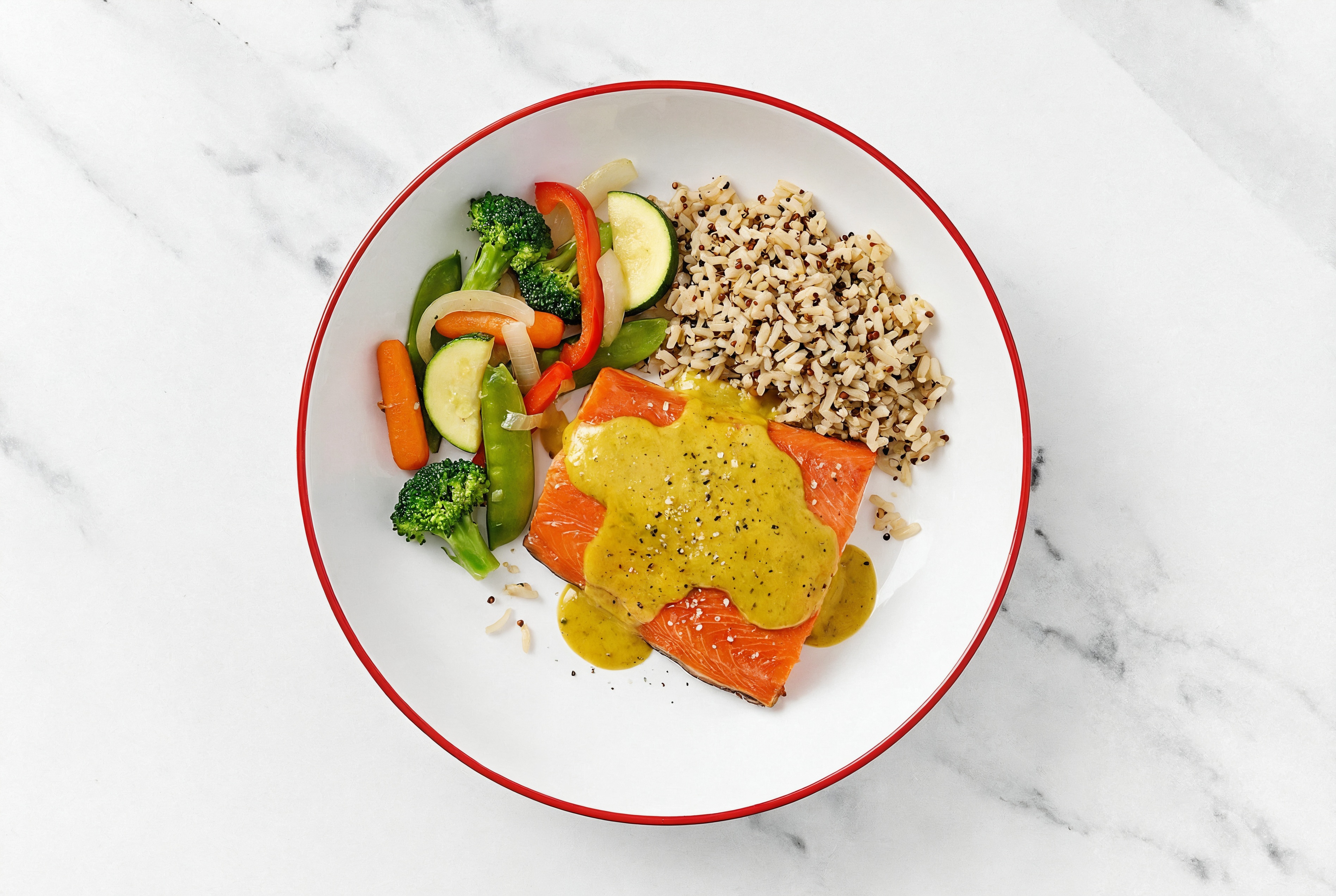 Curry Roasted Wild Salmon + Veggie Plate