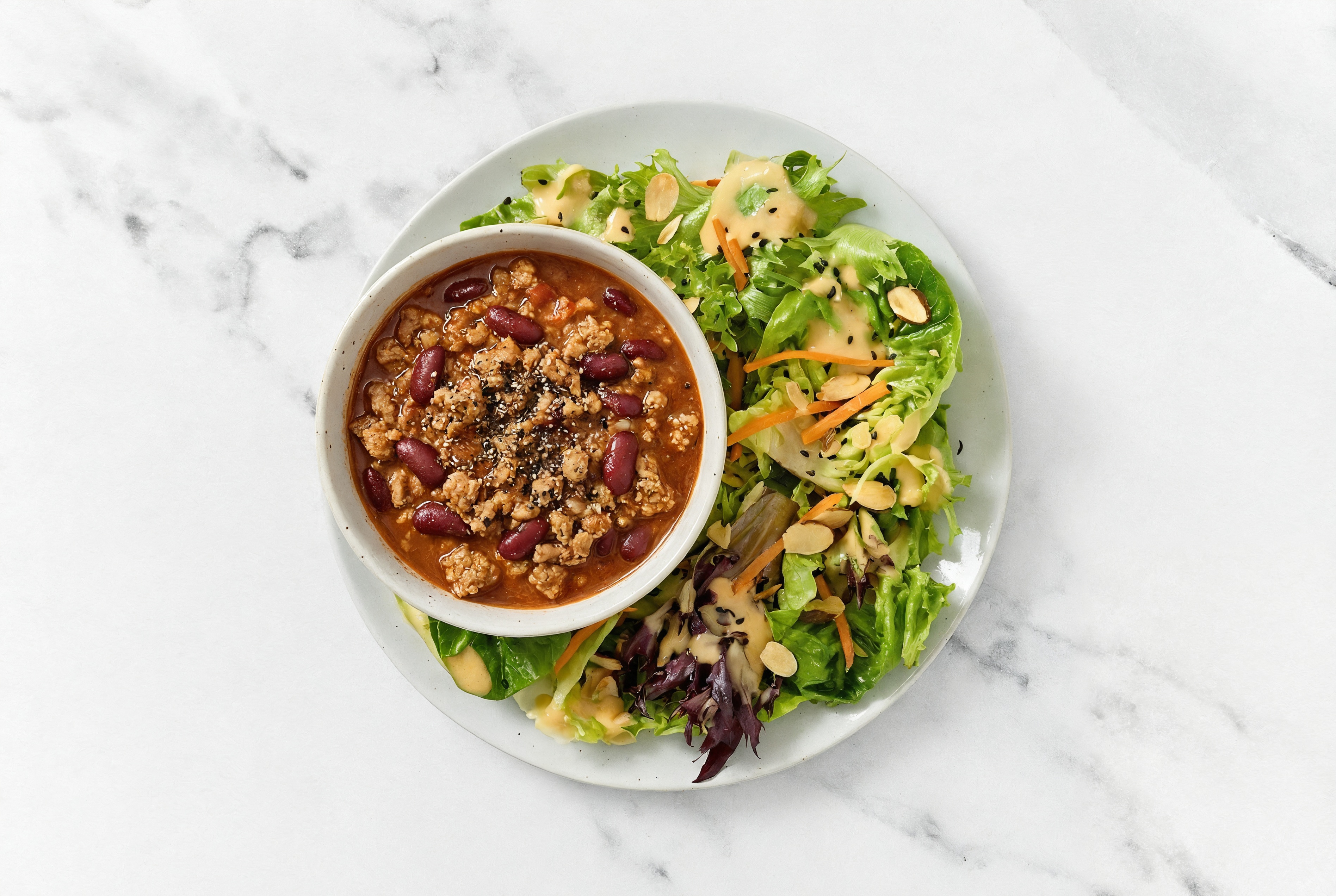 Southwest Turkey Chili  + Little Gem Salad