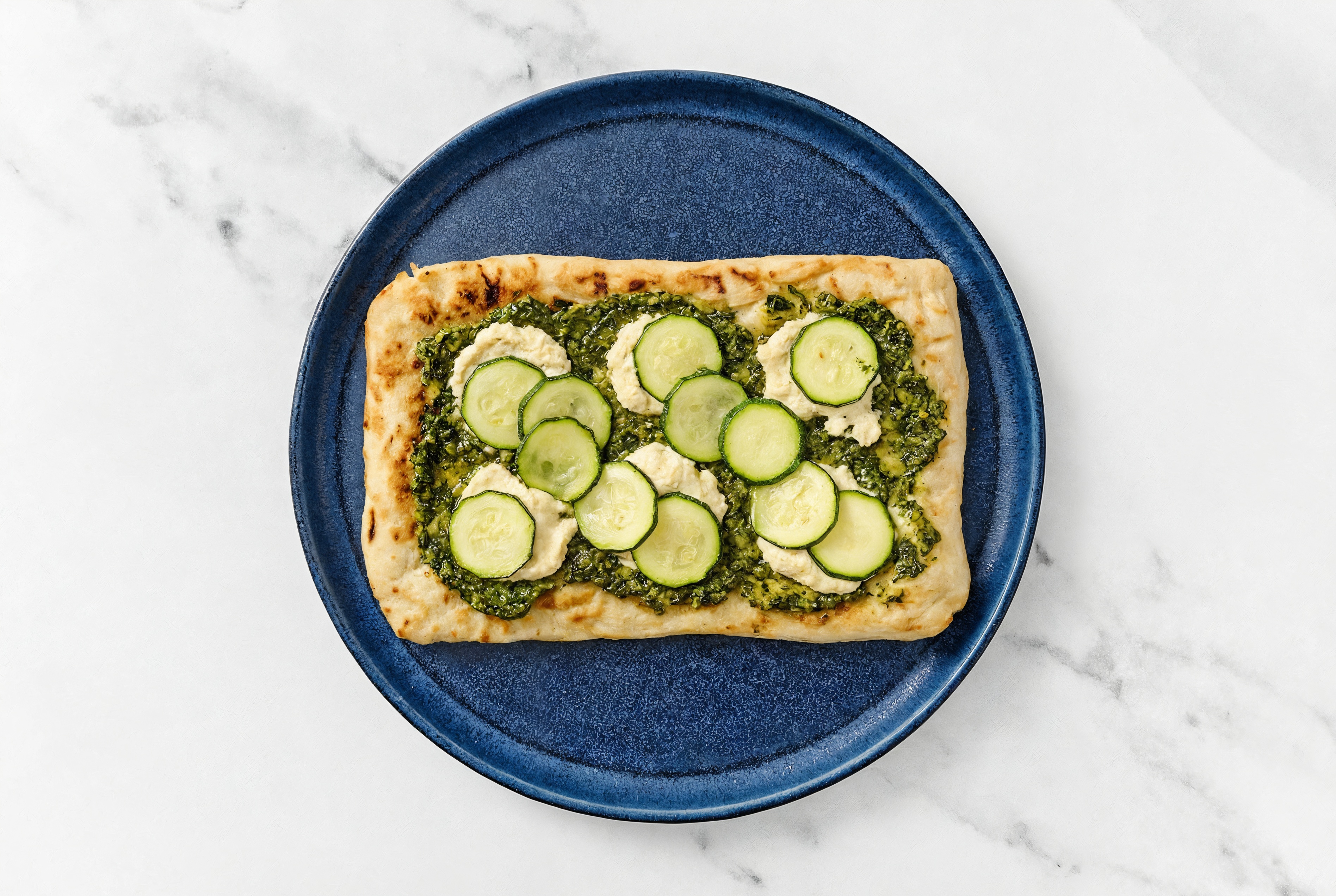 Zucchini "Ricotta" Pesto Wood Grilled Pizza Crusts