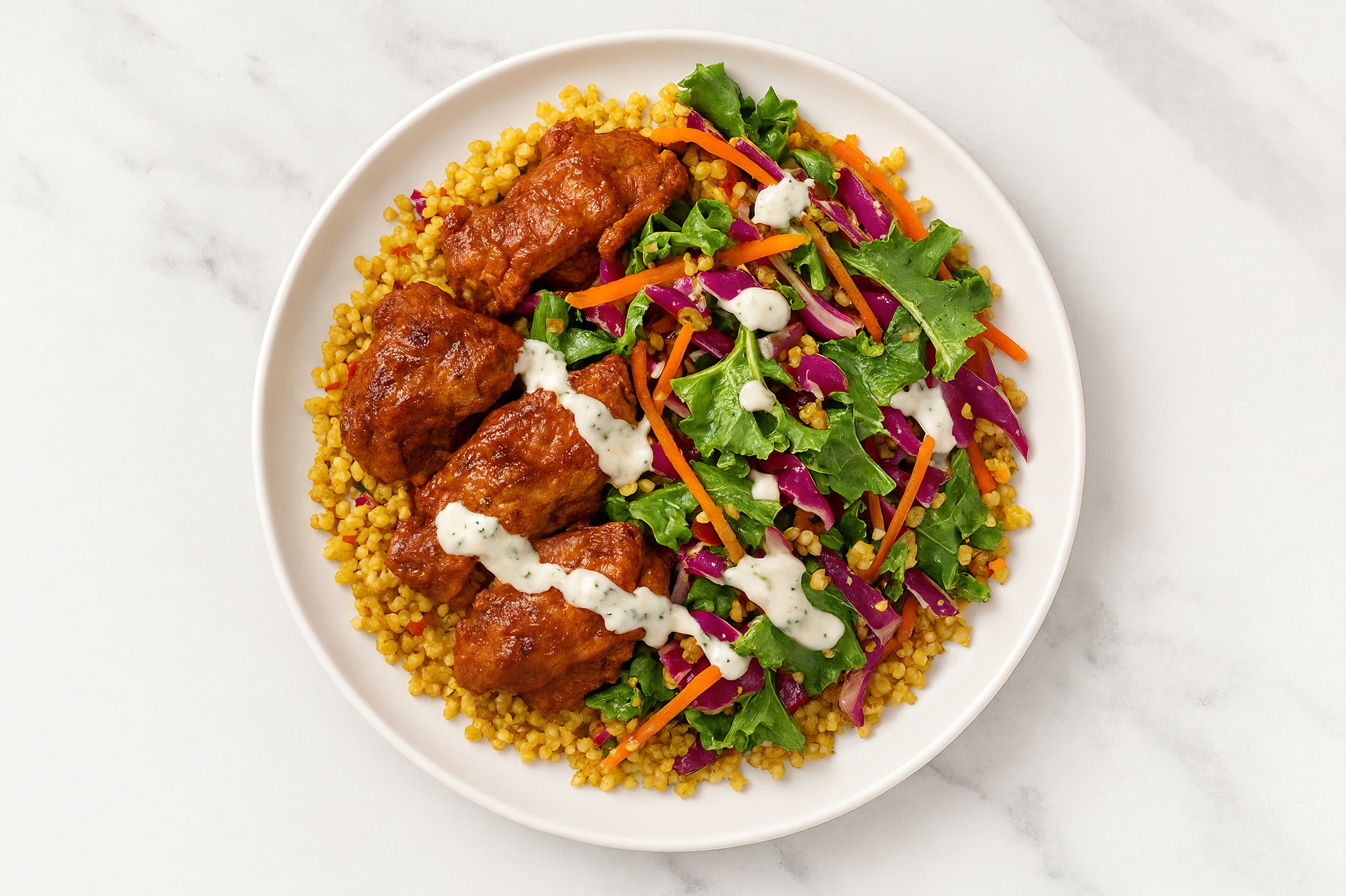 Tandoori Chicken + Couscous Rainbow Bowl