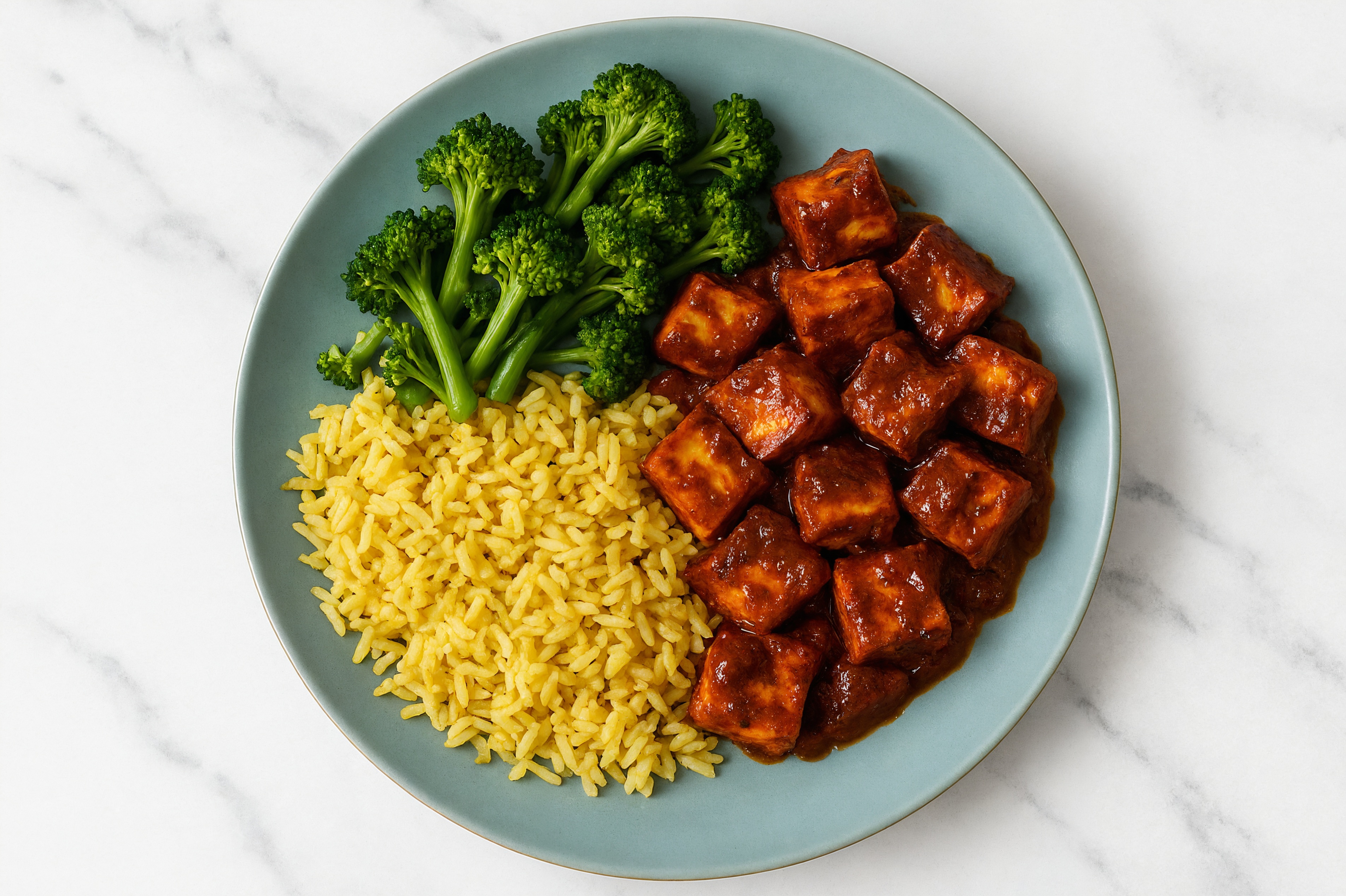 Tandoori Paneer with Seasoned Jasmine Rice Broccoli