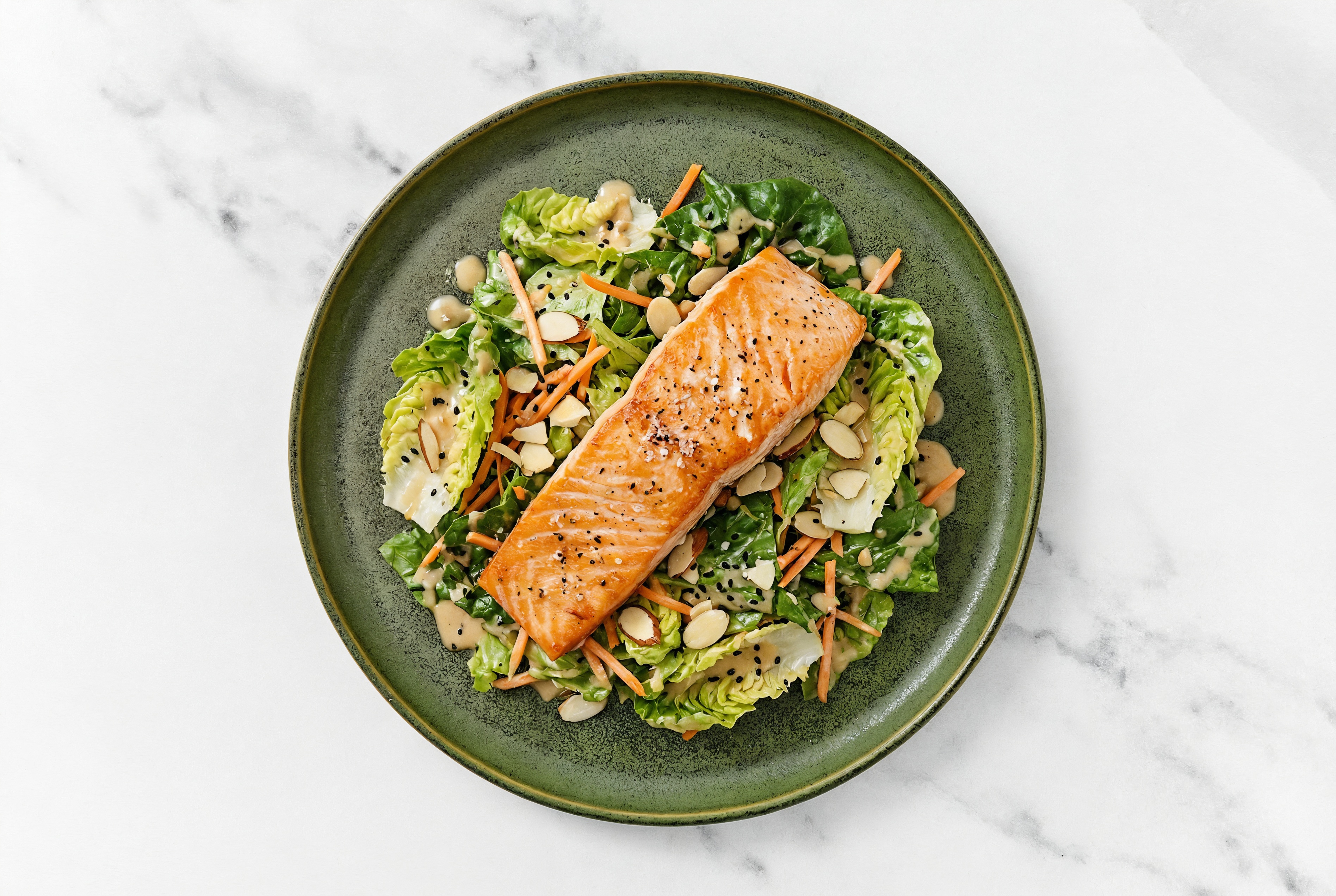Little Miso Ginger Kit Gem Salad with Air Fryer Salmon
