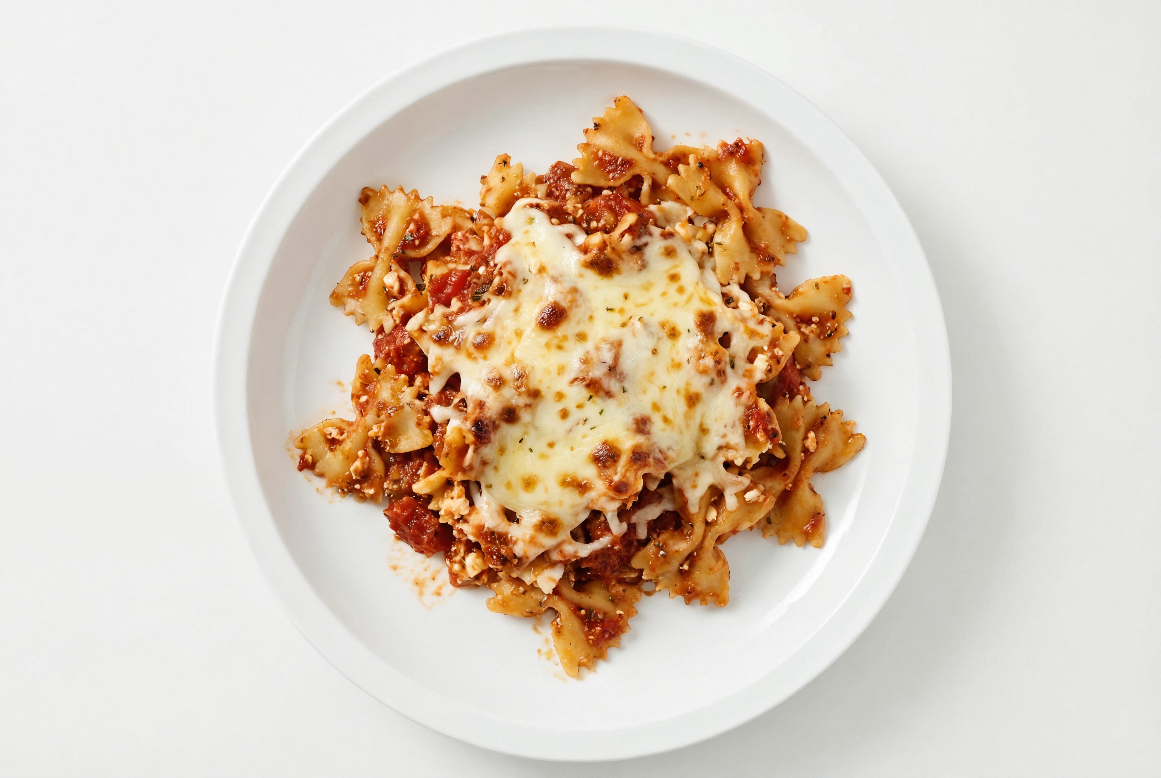 Cheesy Farfalle Bake with Mozzarella Bar