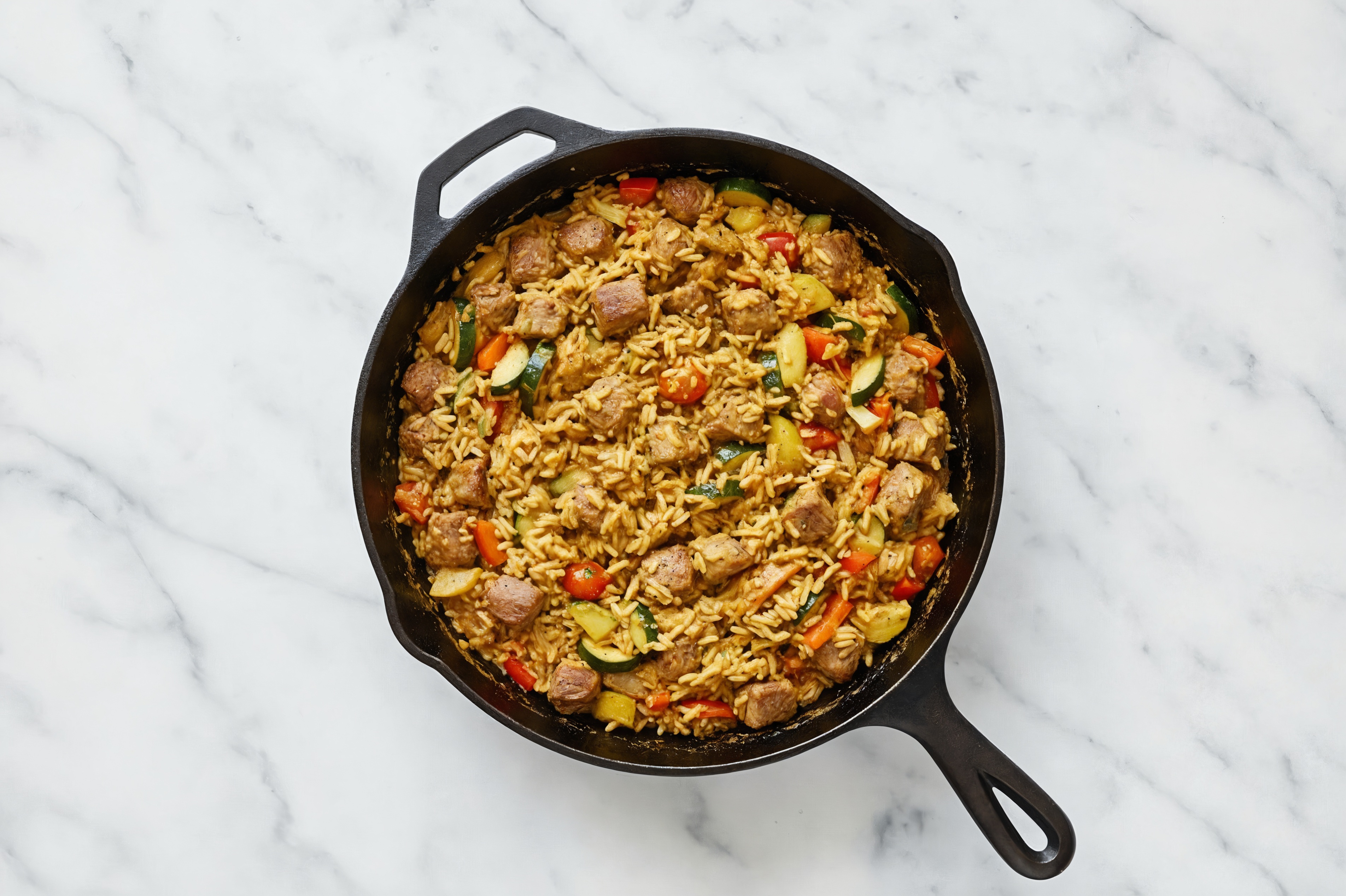 Curry Squash + Bison Stir-Fry with Brown Rice