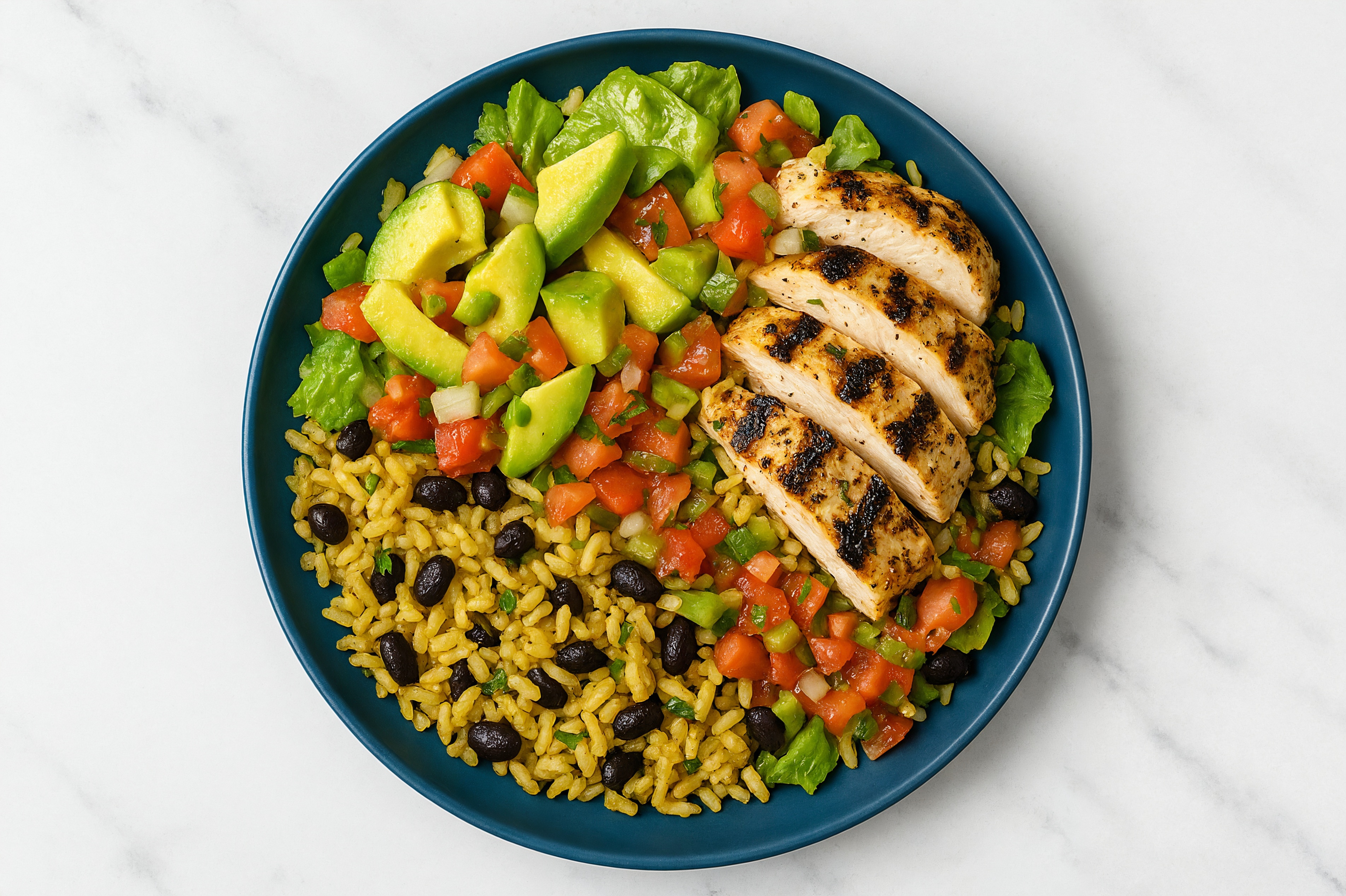 Better-Than-Takeout Grilled Mediterranean Chicken Breast Burrito Bowl