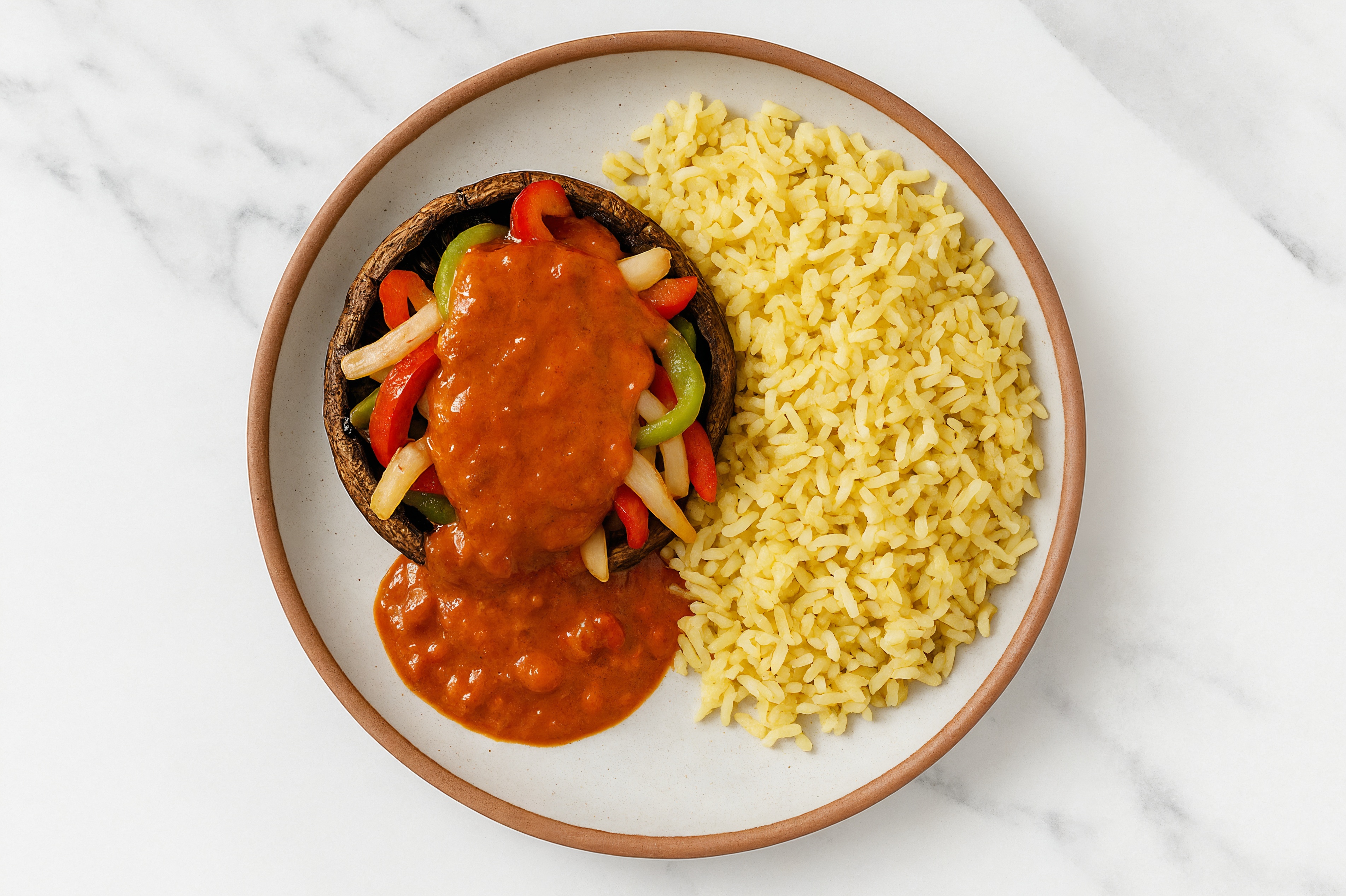 Tikka Masala Portabellas + Jasmine Rice