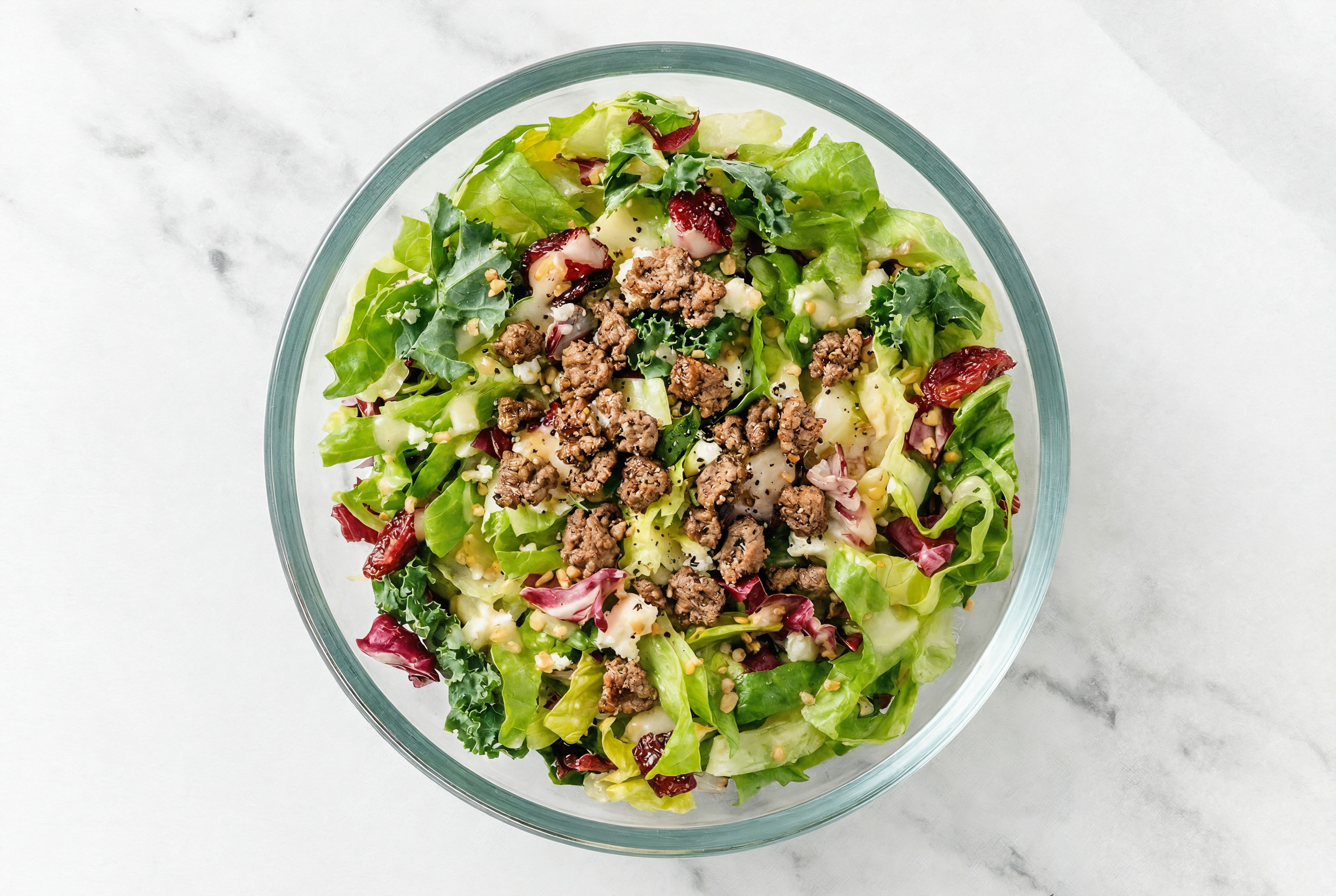 Ground Beef Citrus Chopped Salad