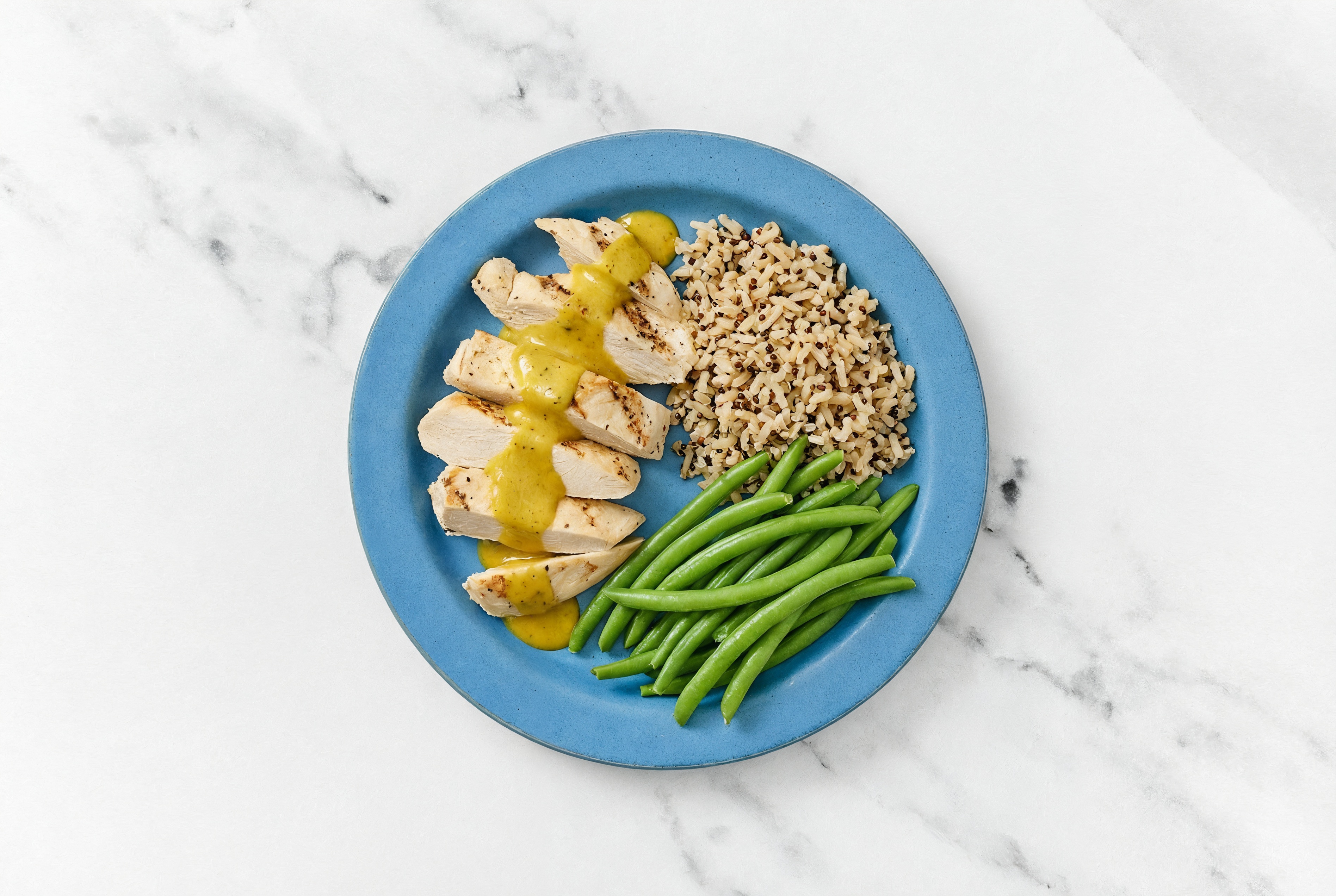 Curry Grilled Chicken + Green Bean Bowl