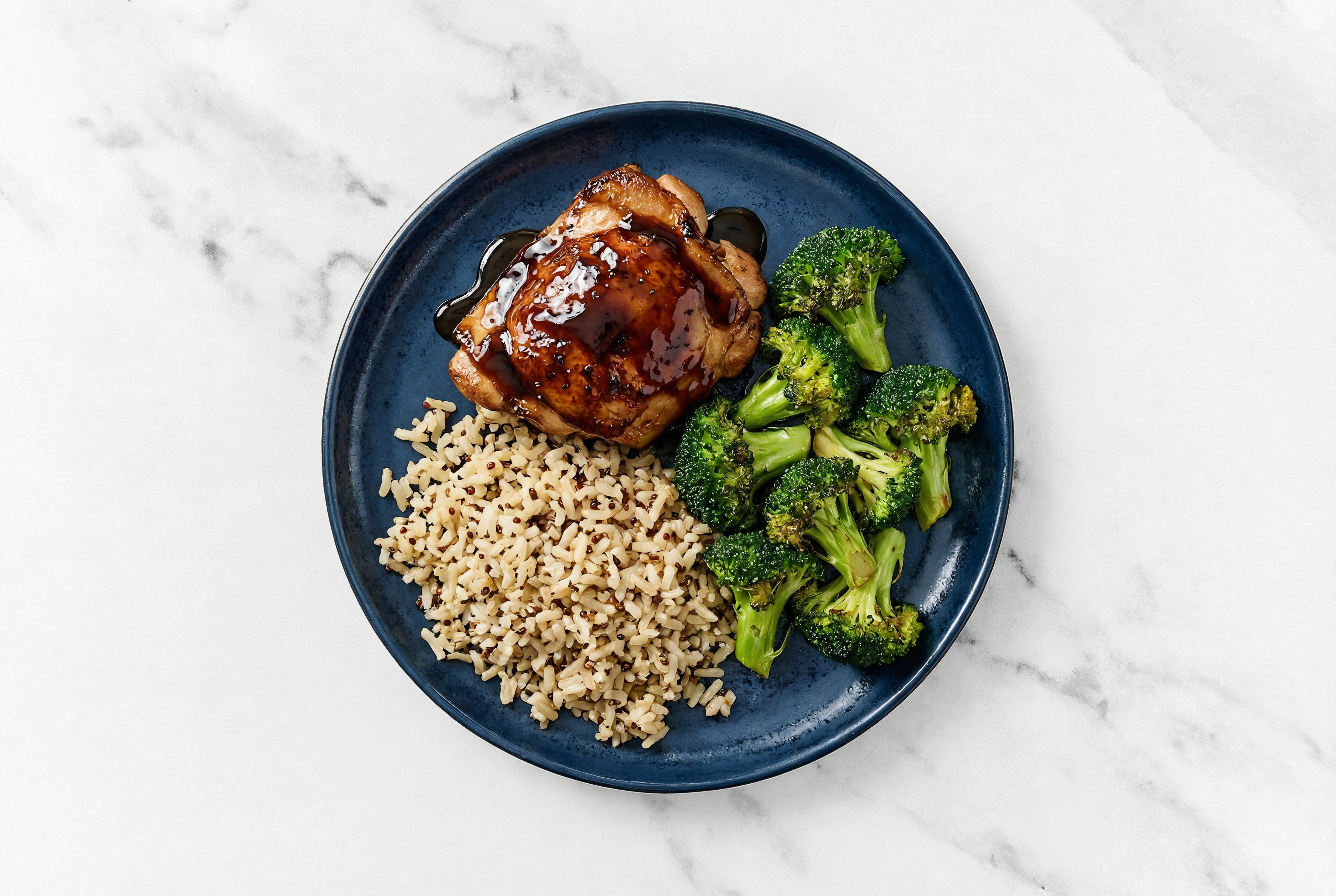Japanese BBQ Chicken Thighs with Organic Broccoli + Brown Rice