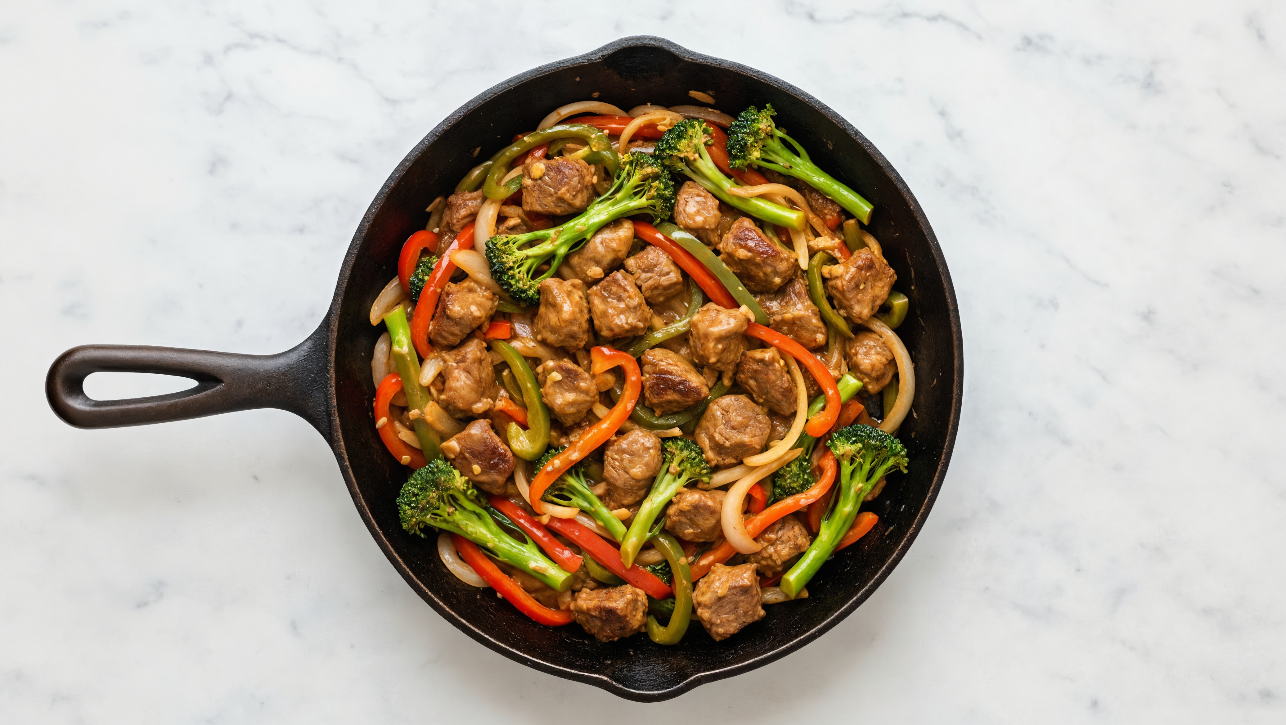 Thai Peanut Bison Stir-Fry with Broccoli & Peppers