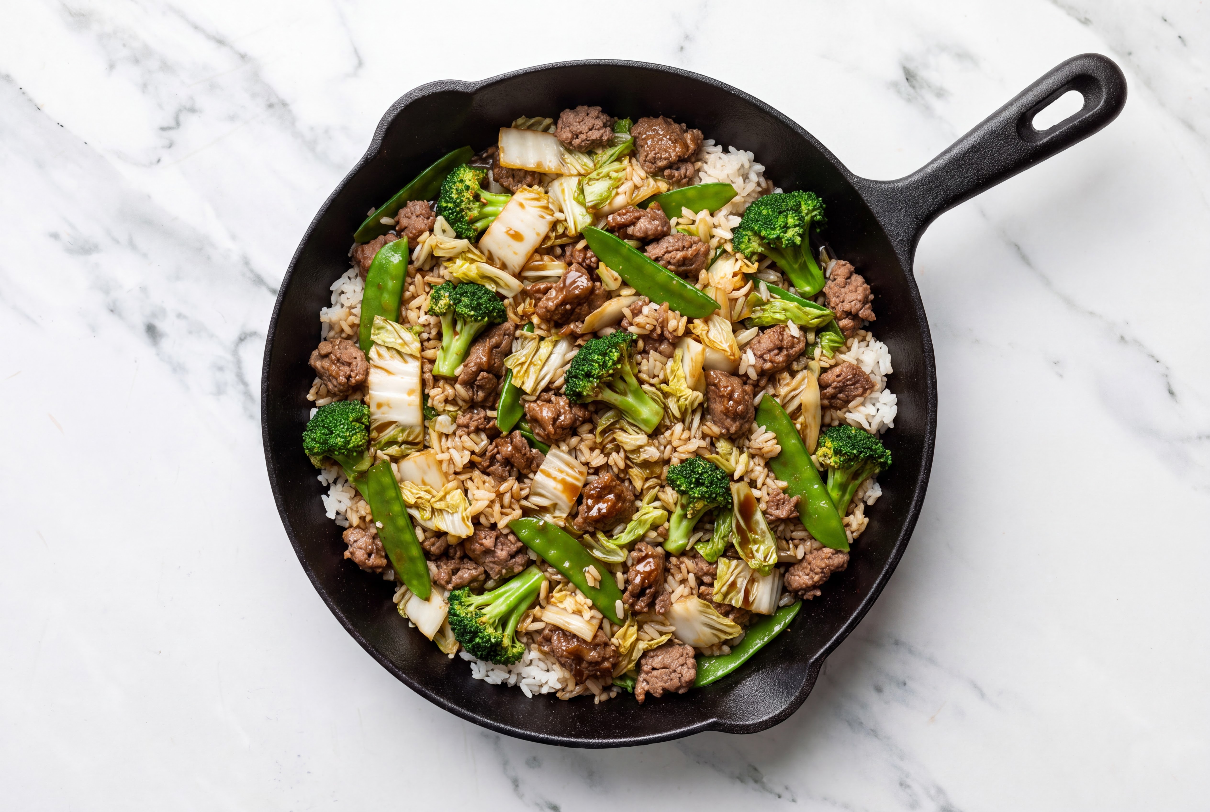 Japanese Bbq Bok Choy + Ground 93/7 Lean Beef Stir-Fry