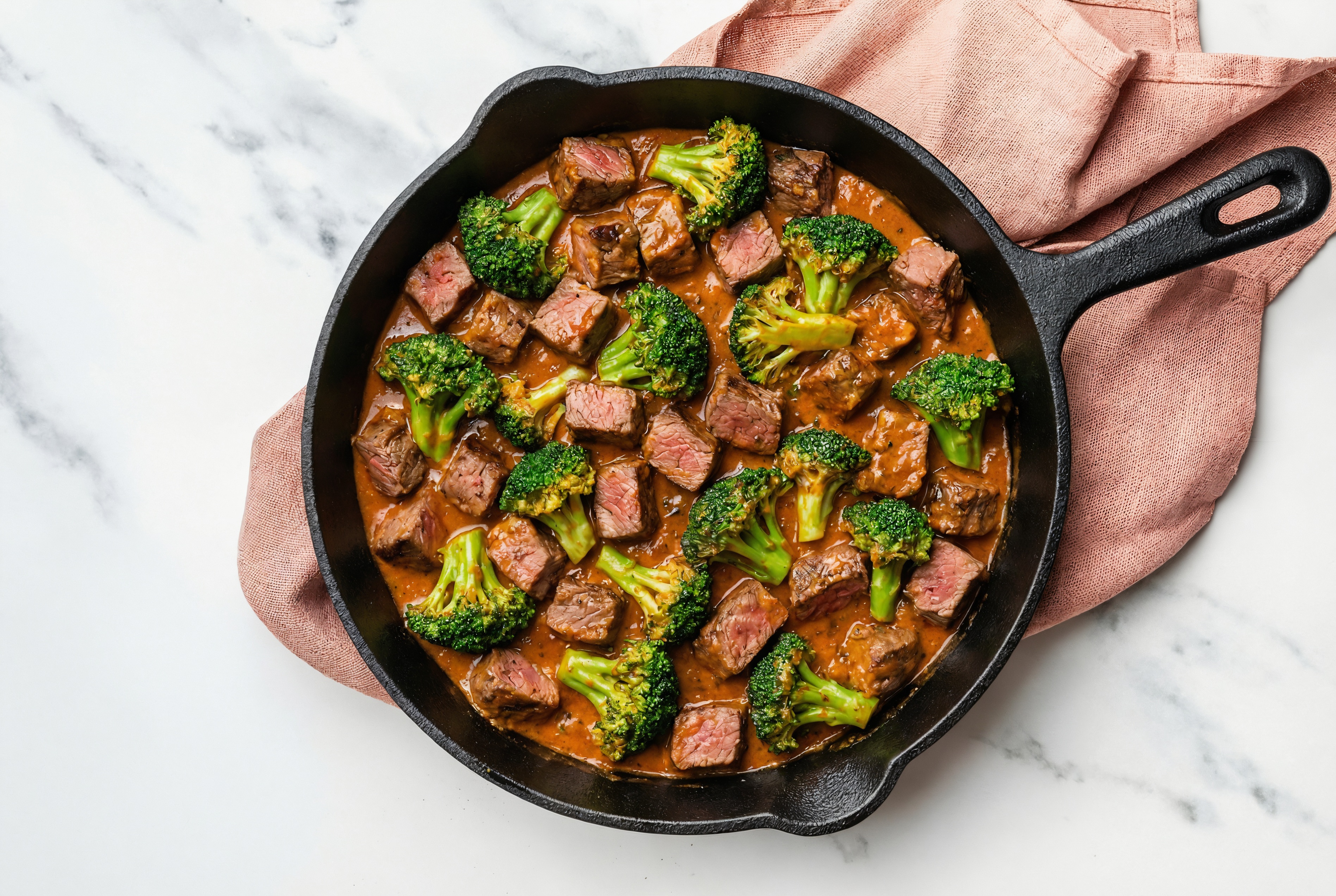 Tikka Masala Beef Sirloin Stir-Fry with Broccoli