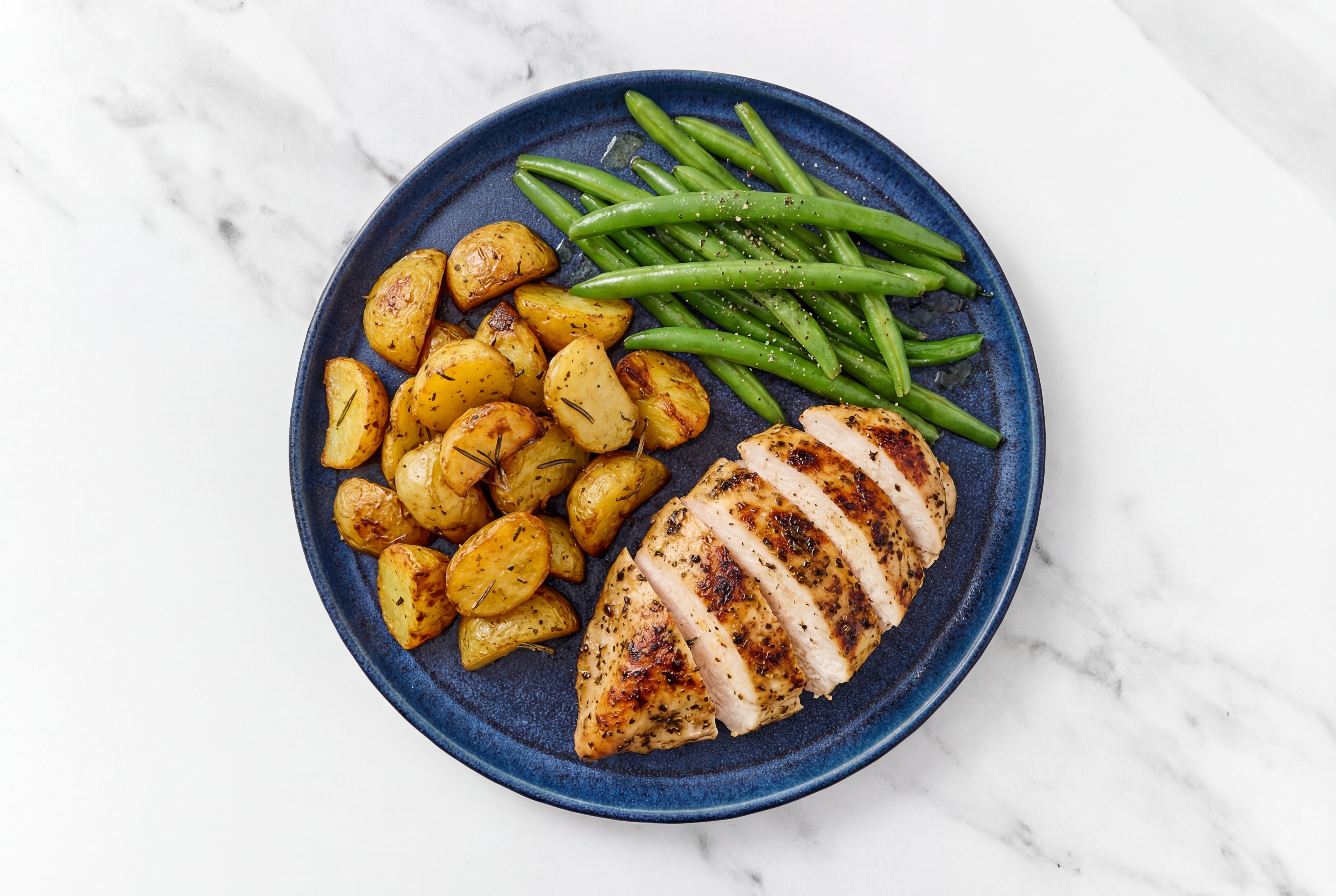 Herby Garlicky Chicken + Rosemary Potatoes