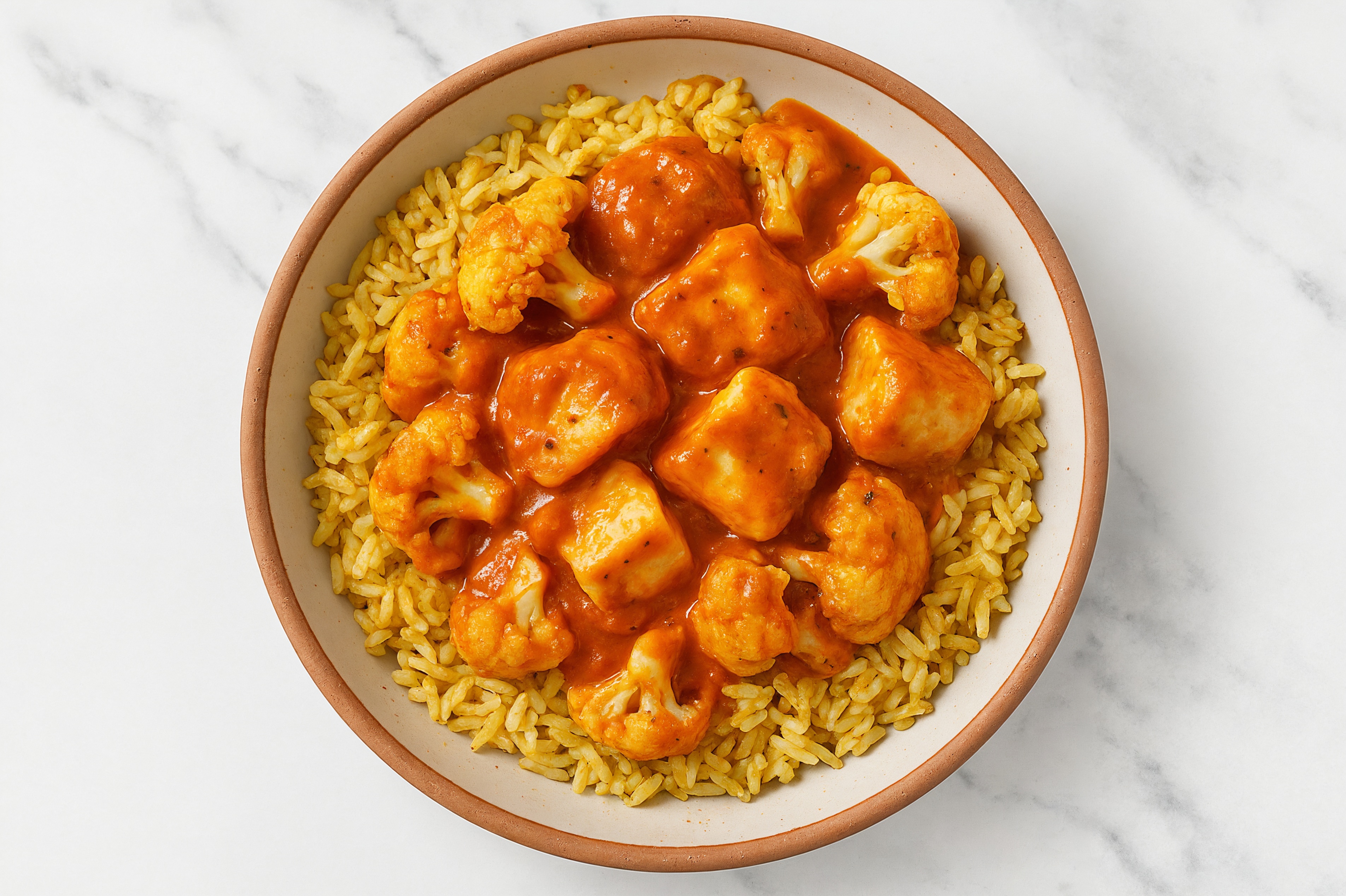 Halibut Tikka Masala over Jasmine Rice