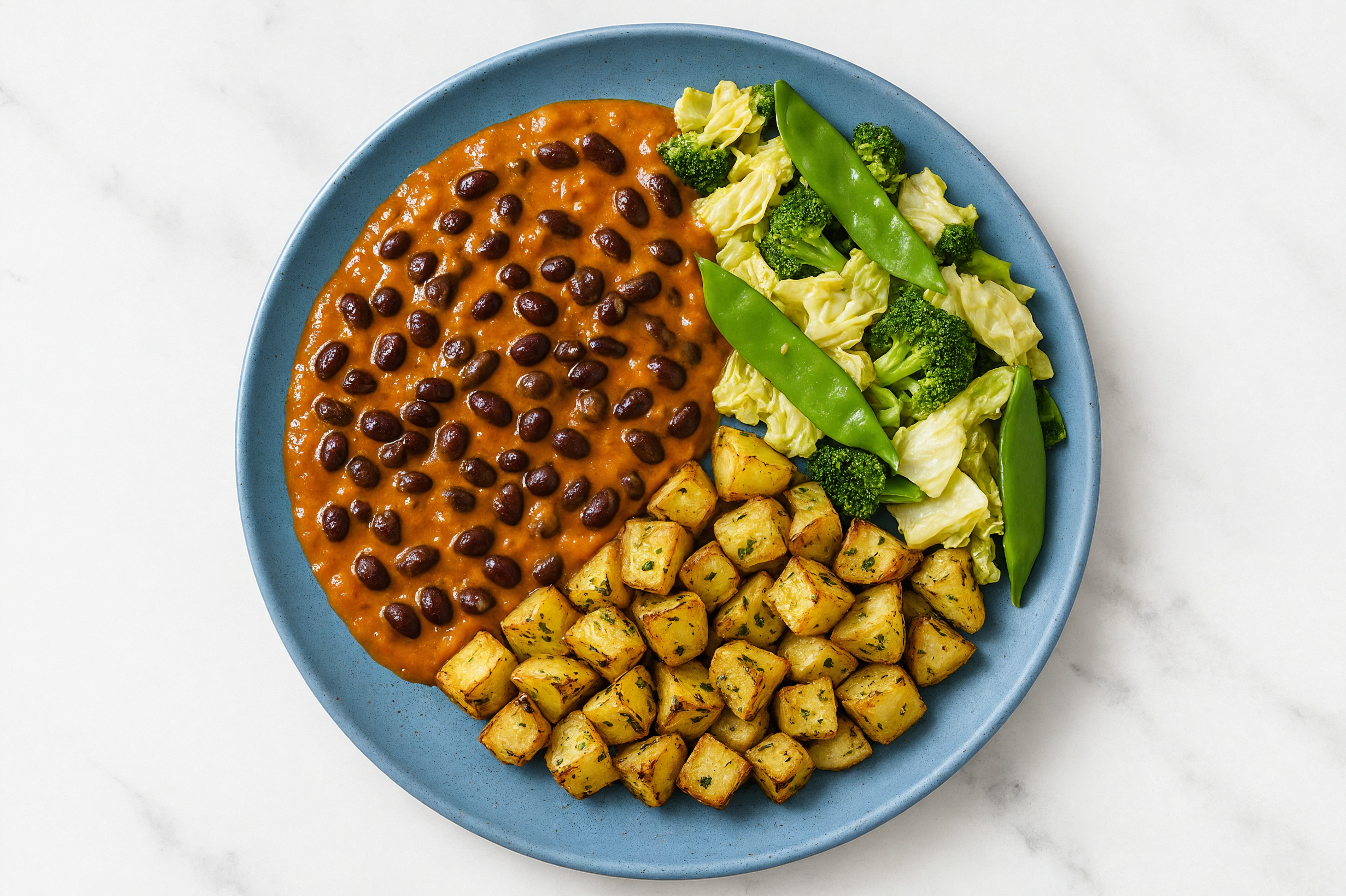 Black Bean Tikka Masala with Potatoes + Bok Choy