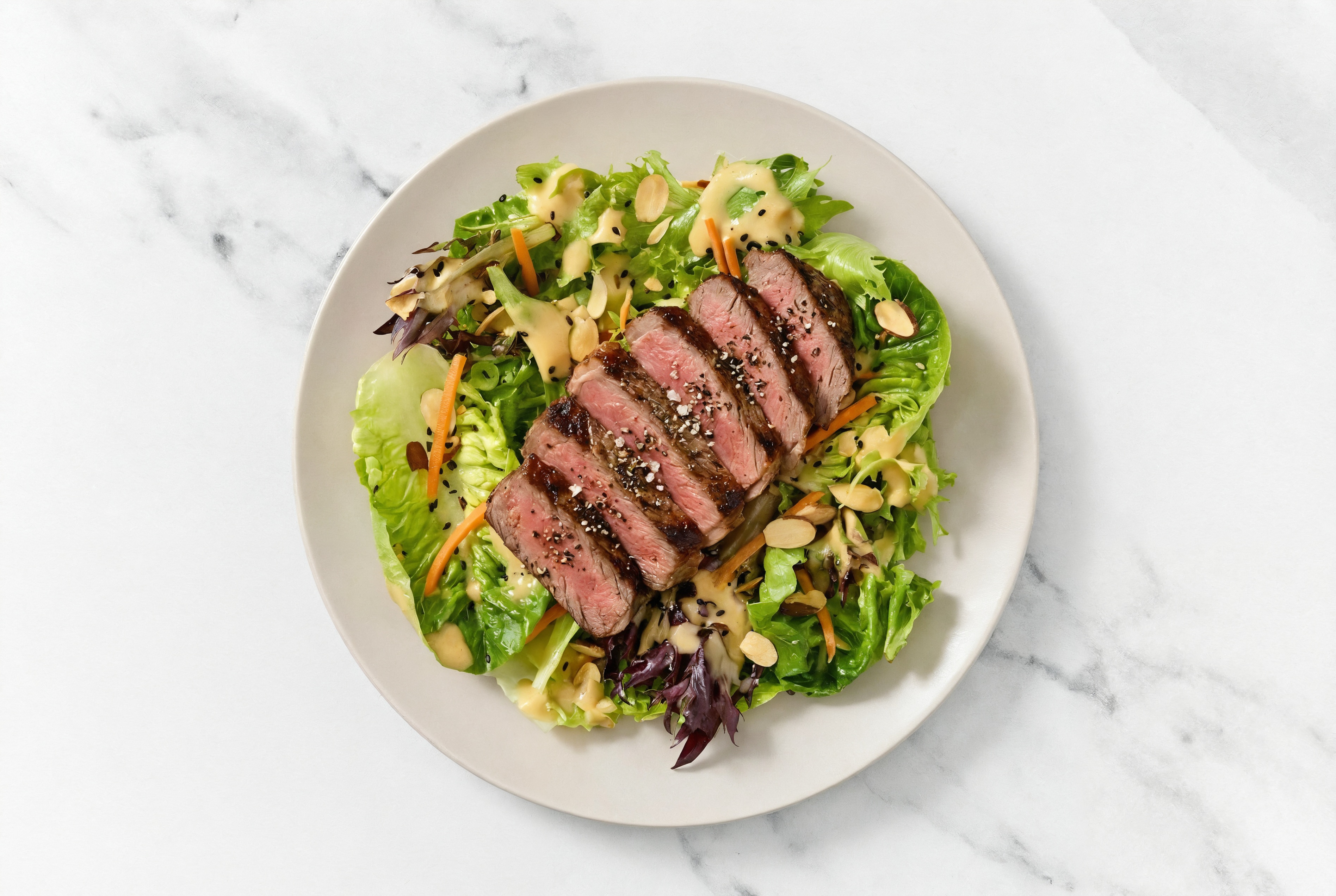 Ribeye Steak Little Gem Salad